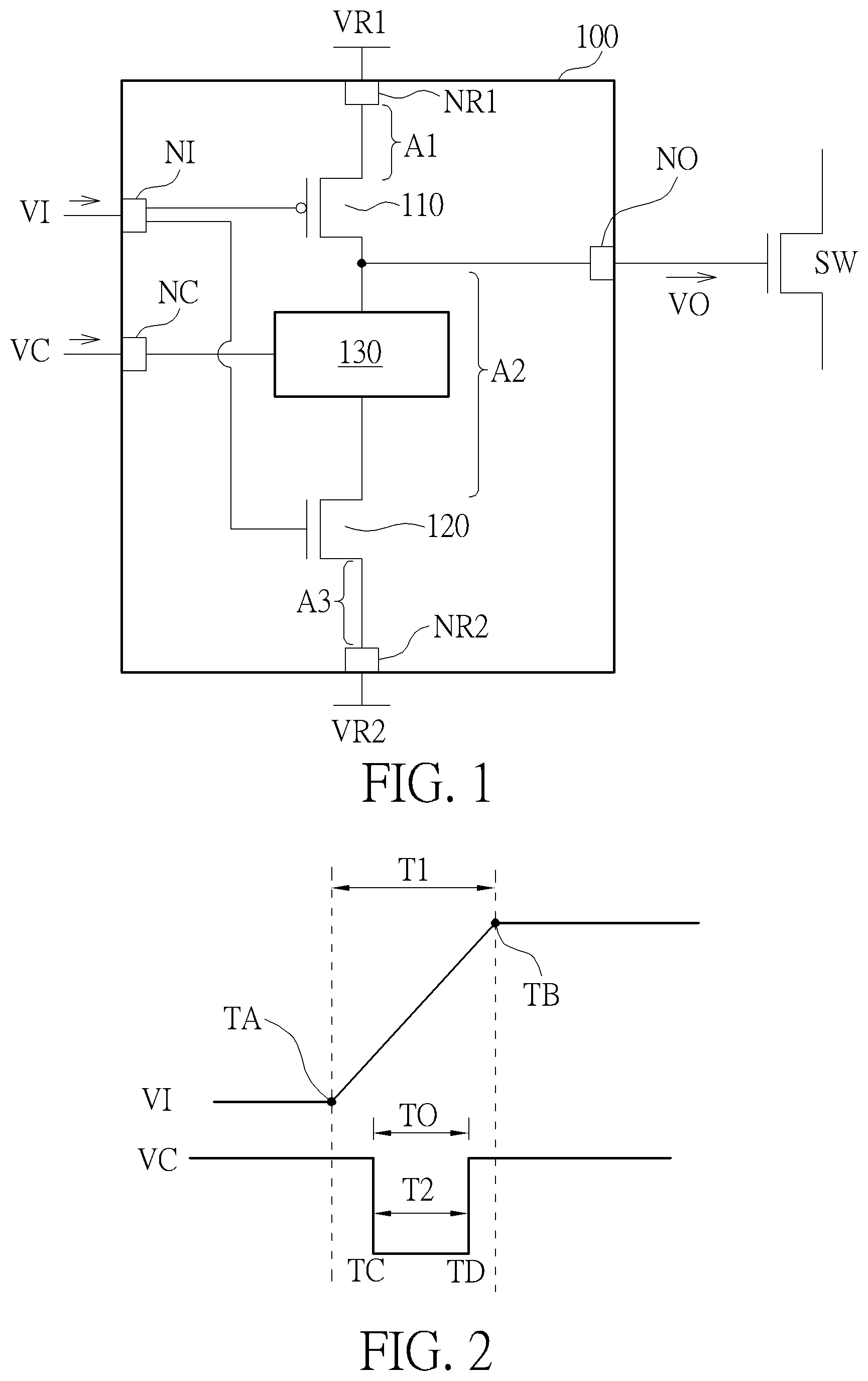 Patent US12316320 Figure 1 – Driving circuit having a switch module to be capable of turning off a conductive path