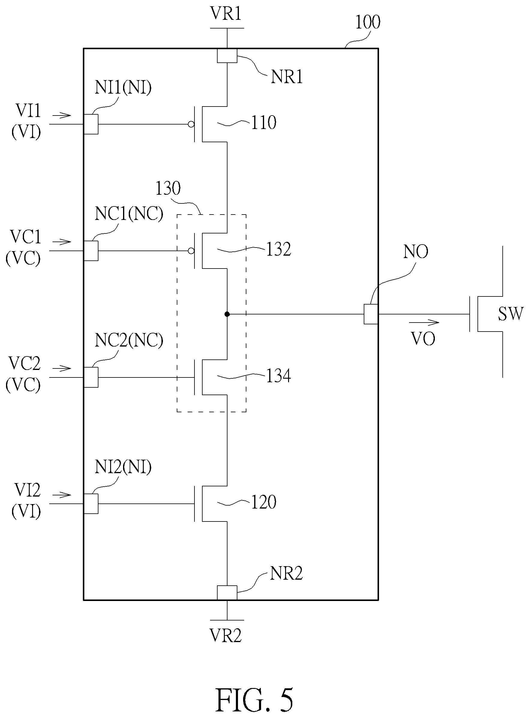 Patent US12316320 Figure 4 – Driving circuit having a switch module to be capable of turning off a conductive path