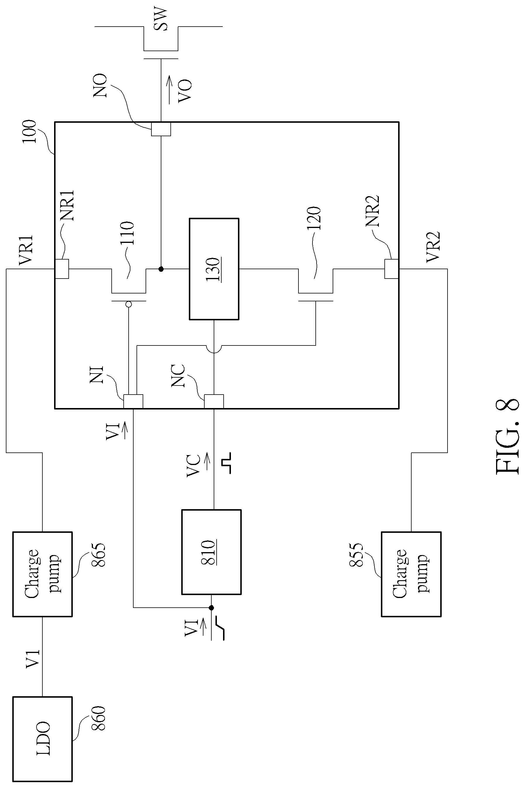 Patent US12316320 Figure 7 – Driving circuit having a switch module to be capable of turning off a conductive path