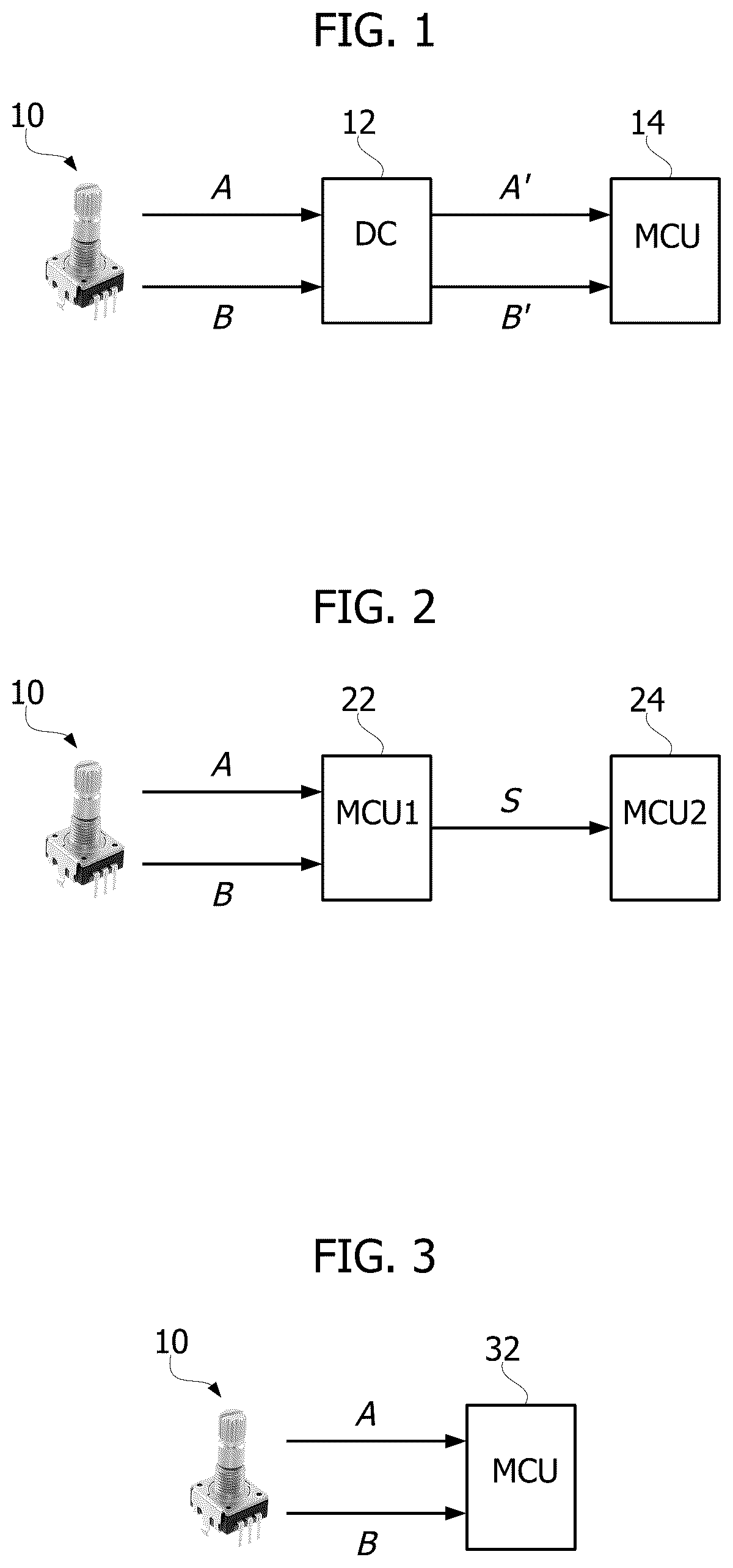 Patent US12316325 Figure 1 – Circuits and methods for debouncing signals produced by a rotary encoder