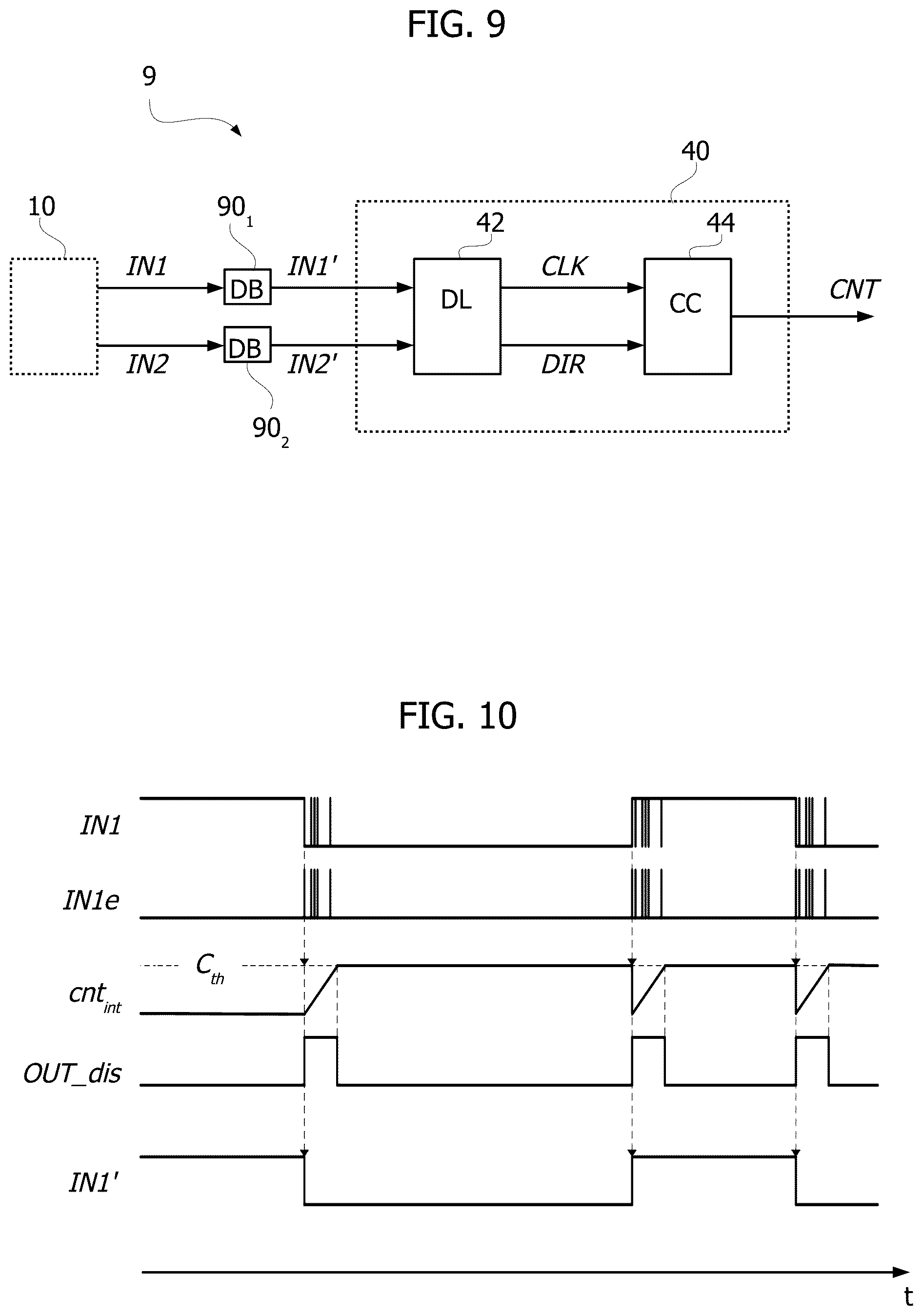 Patent US12316325 Figure 5 – Circuits and methods for debouncing signals produced by a rotary encoder