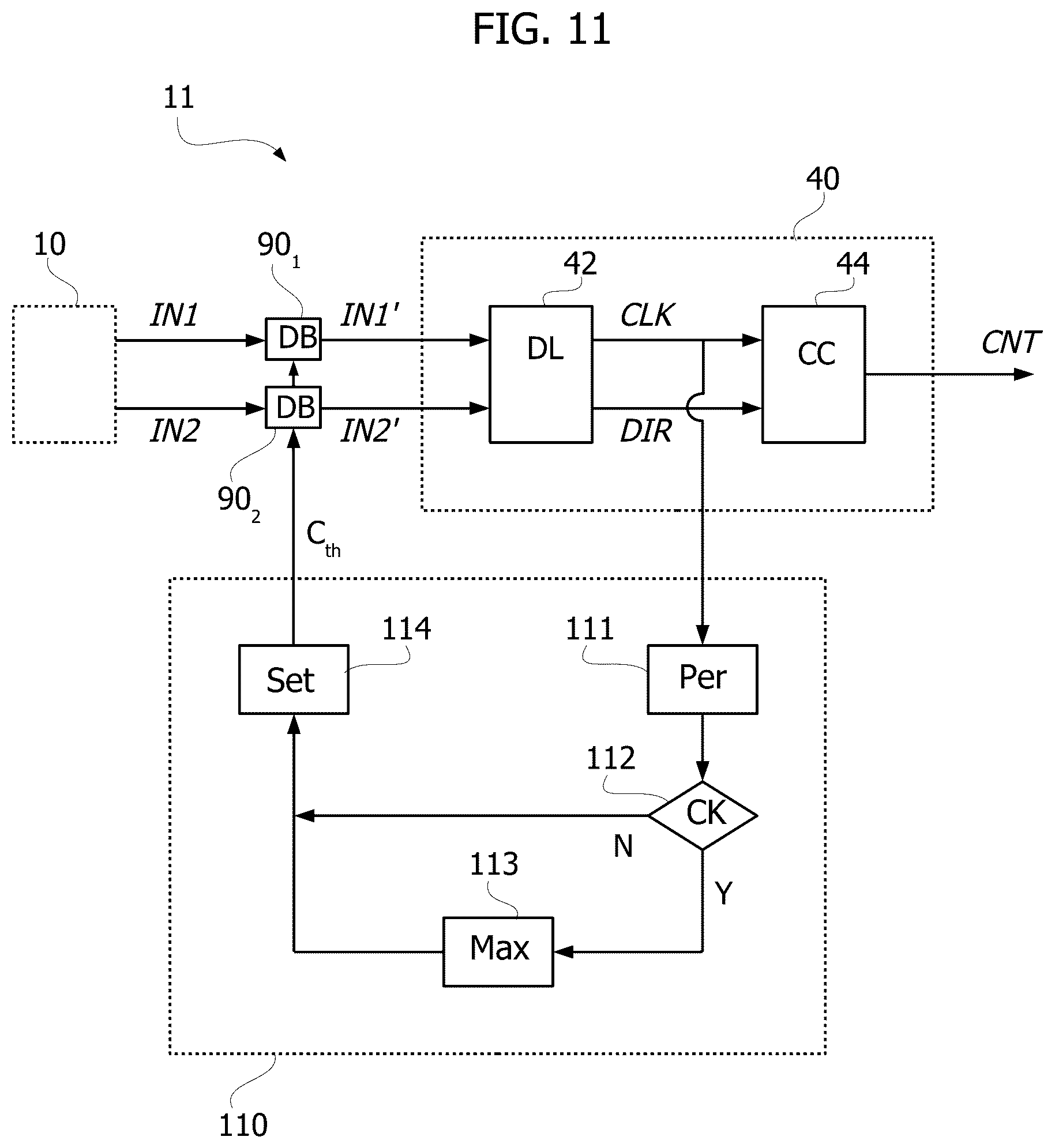 Patent US12316325 Figure 6 – Circuits and methods for debouncing signals produced by a rotary encoder