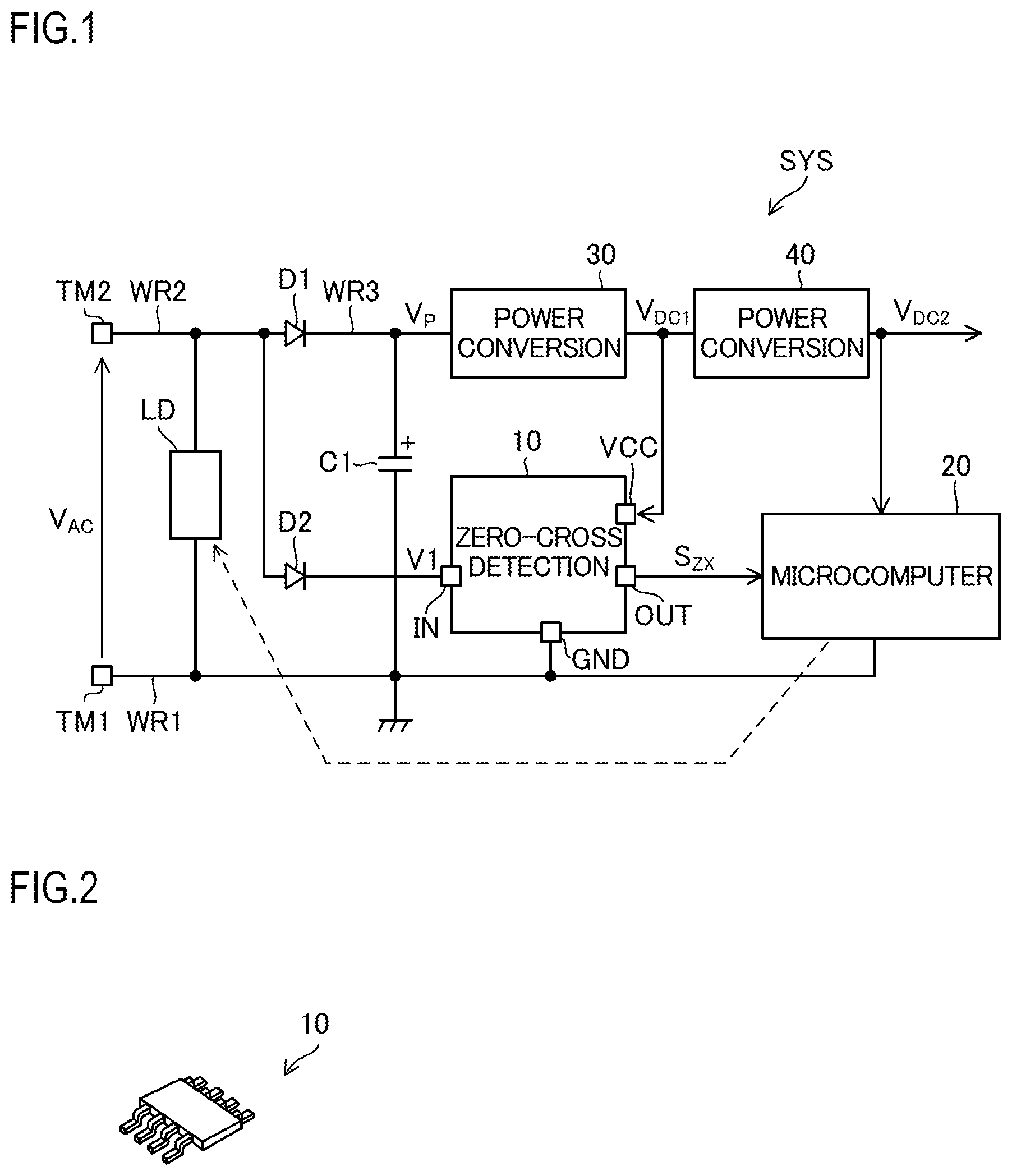 Patent US12316329 Figure 1 – Zero-cross detection device and load driving system