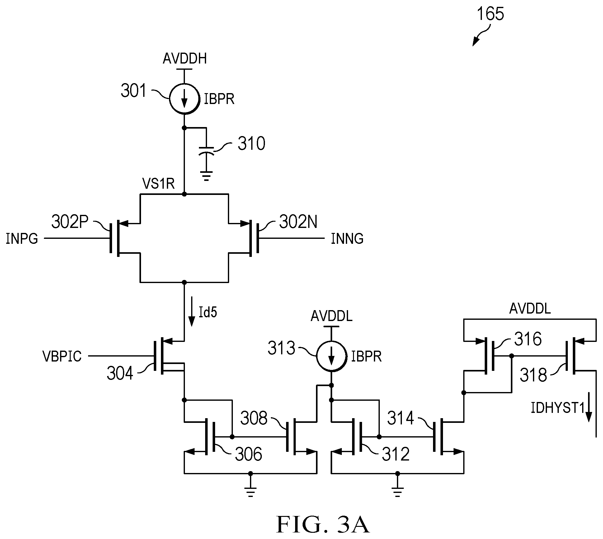 Patent US12316330 Figure 5 – Comparator circuit with dynamic hysteresis