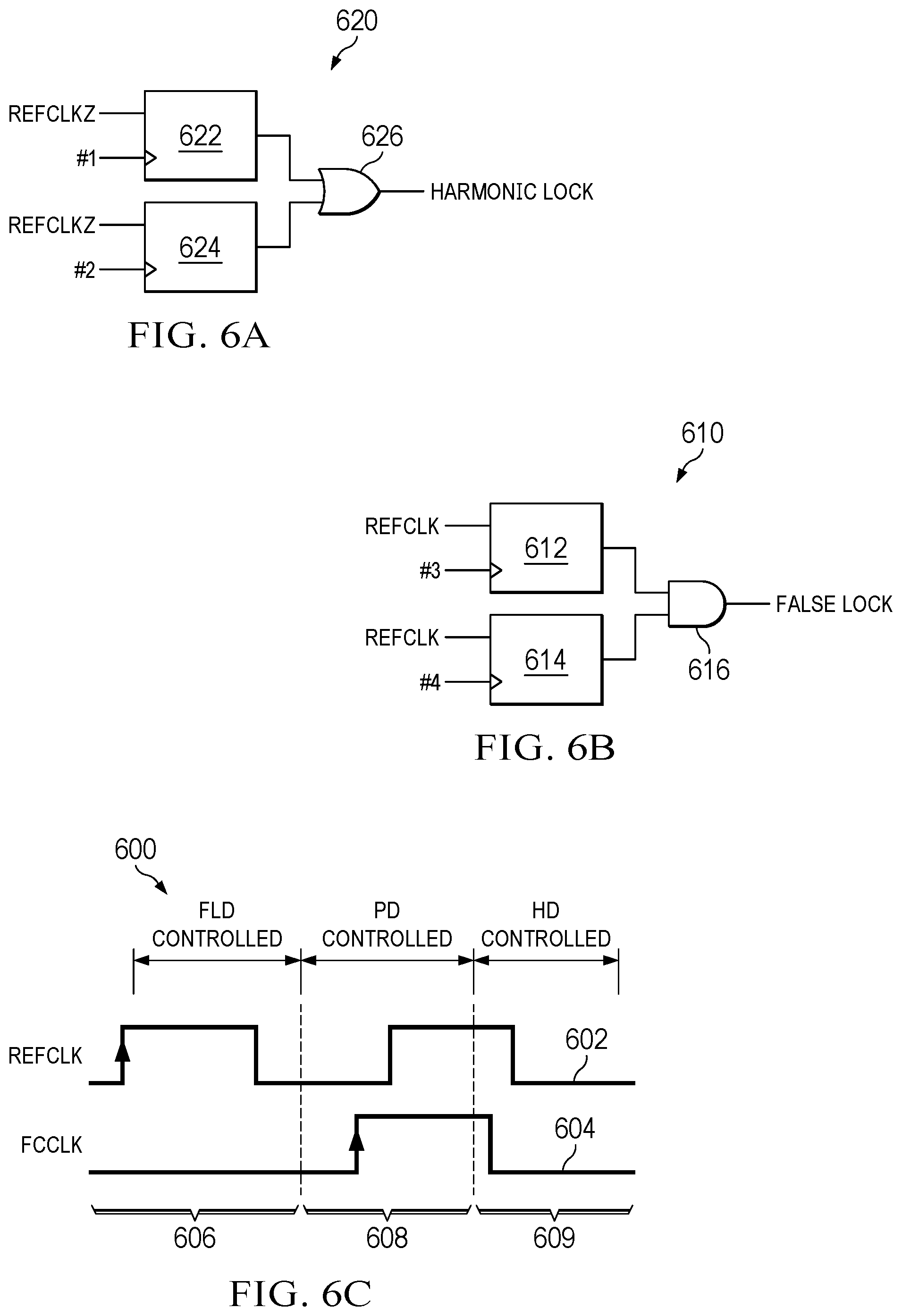 Patent US12316334 Figure 5 – Method and circuit for DLL locking mechanism for wide range harmonic detection and false lock detection