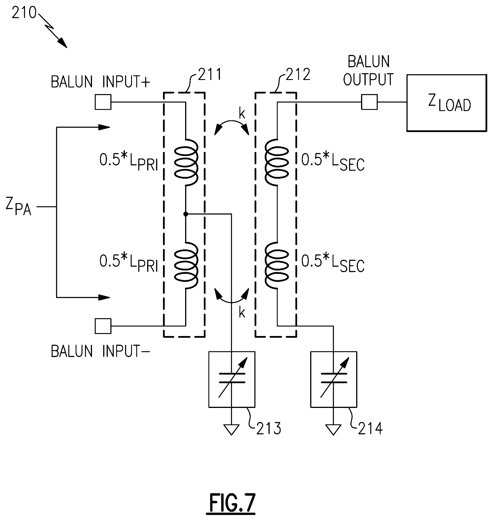 Patent US12316355 Figure 9 – Reconfigurable output balun for wideband push-pull power amplifiers