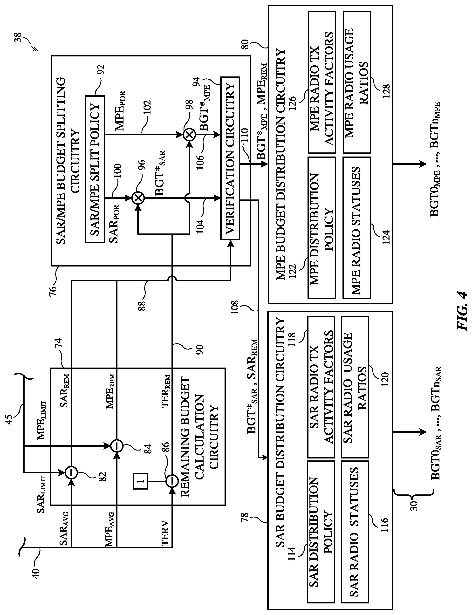 Patent US12316366 Figure 4 – Electronic devices with hierarchical management of radio-frequency exposure