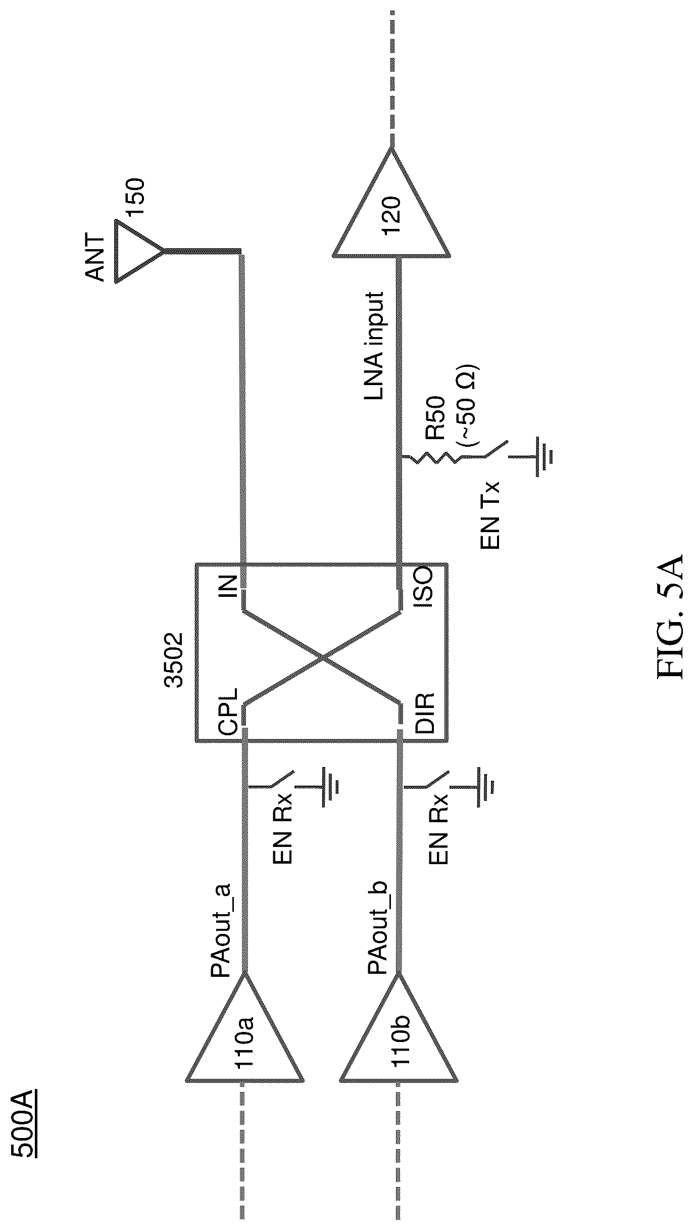 Patent US12316368 Figure 6 – Hybrid coupler based T/R switch