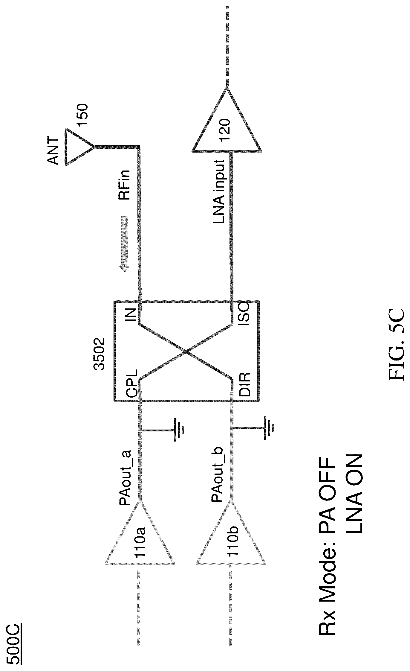 Patent US12316368 Figure 8 – Hybrid coupler based T/R switch