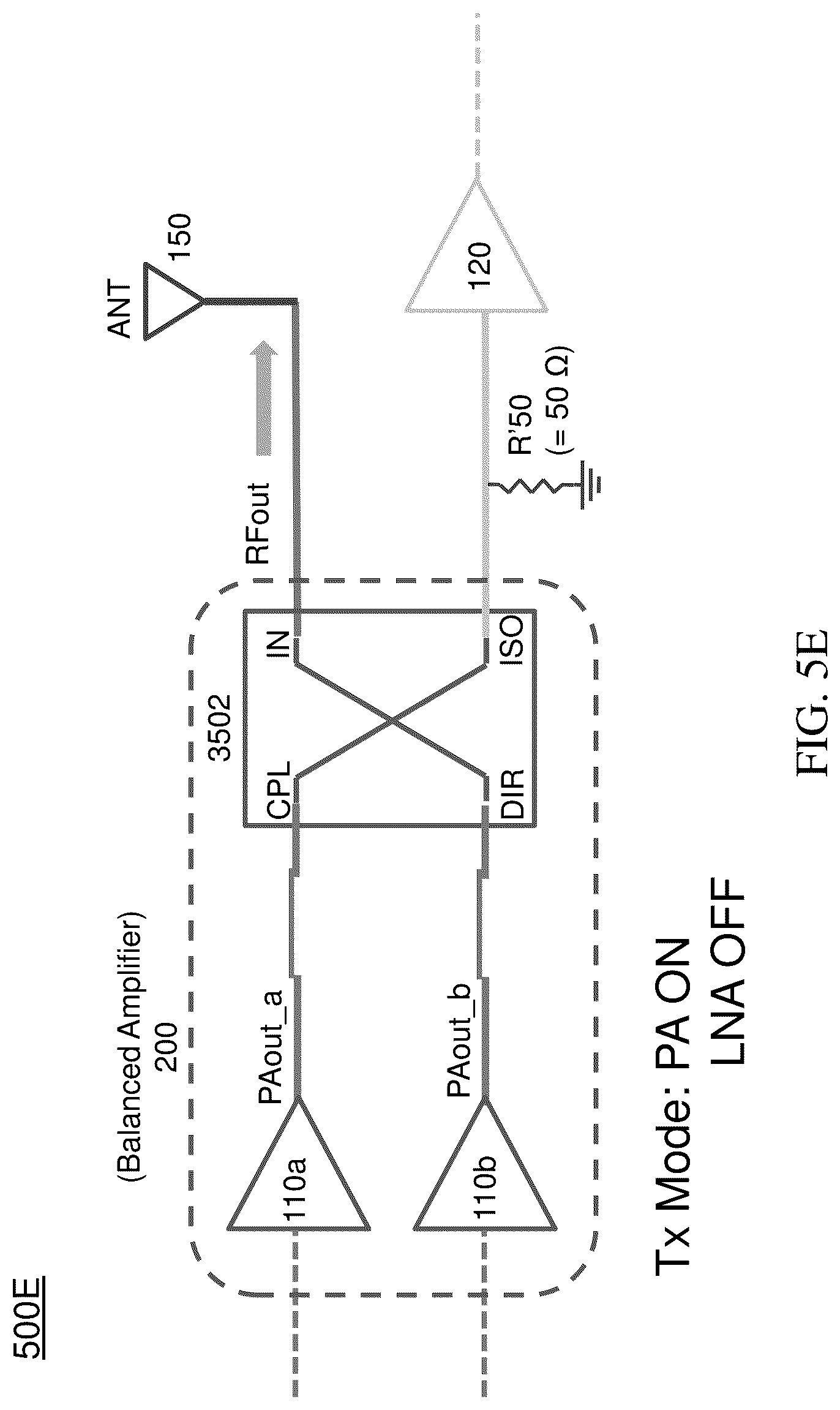 Patent US12316368 Figure 10 – Hybrid coupler based T/R switch