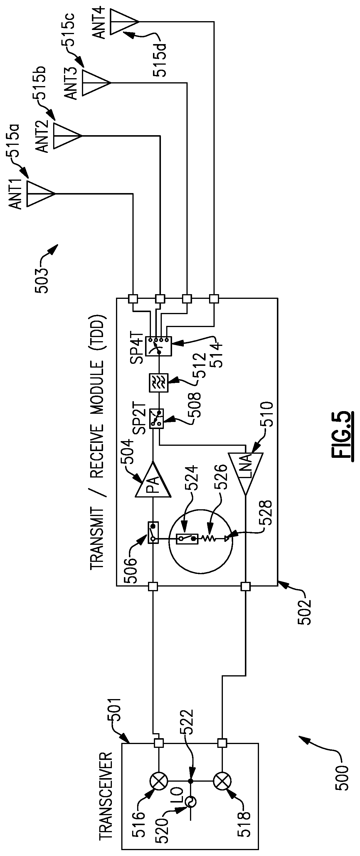 Patent US12316369 Figure 5 – Fast antenna switching