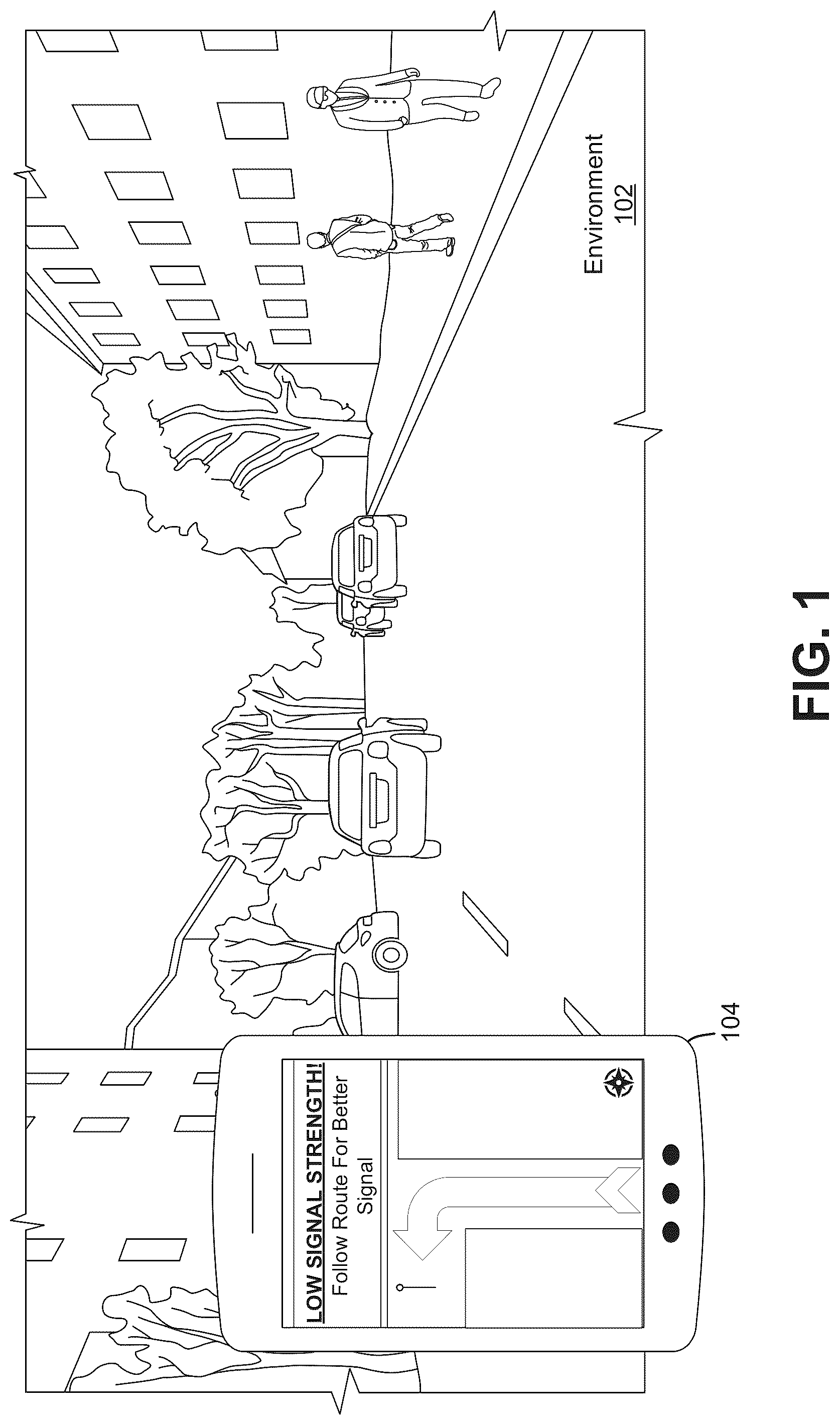 Patent US12316397 Figure 1 – Wireless signal strength indications