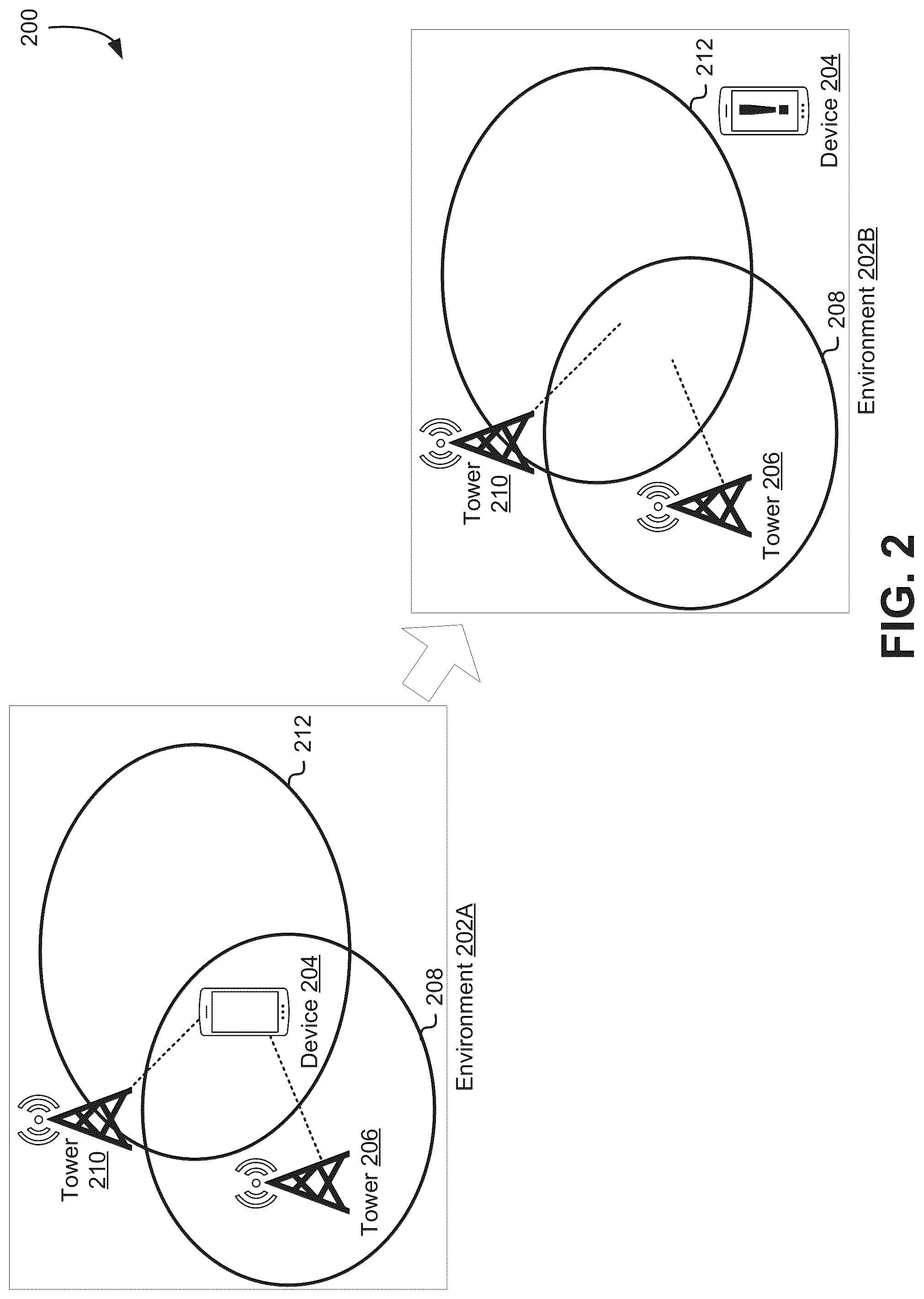 Patent US12316397 Figure 2 – Wireless signal strength indications