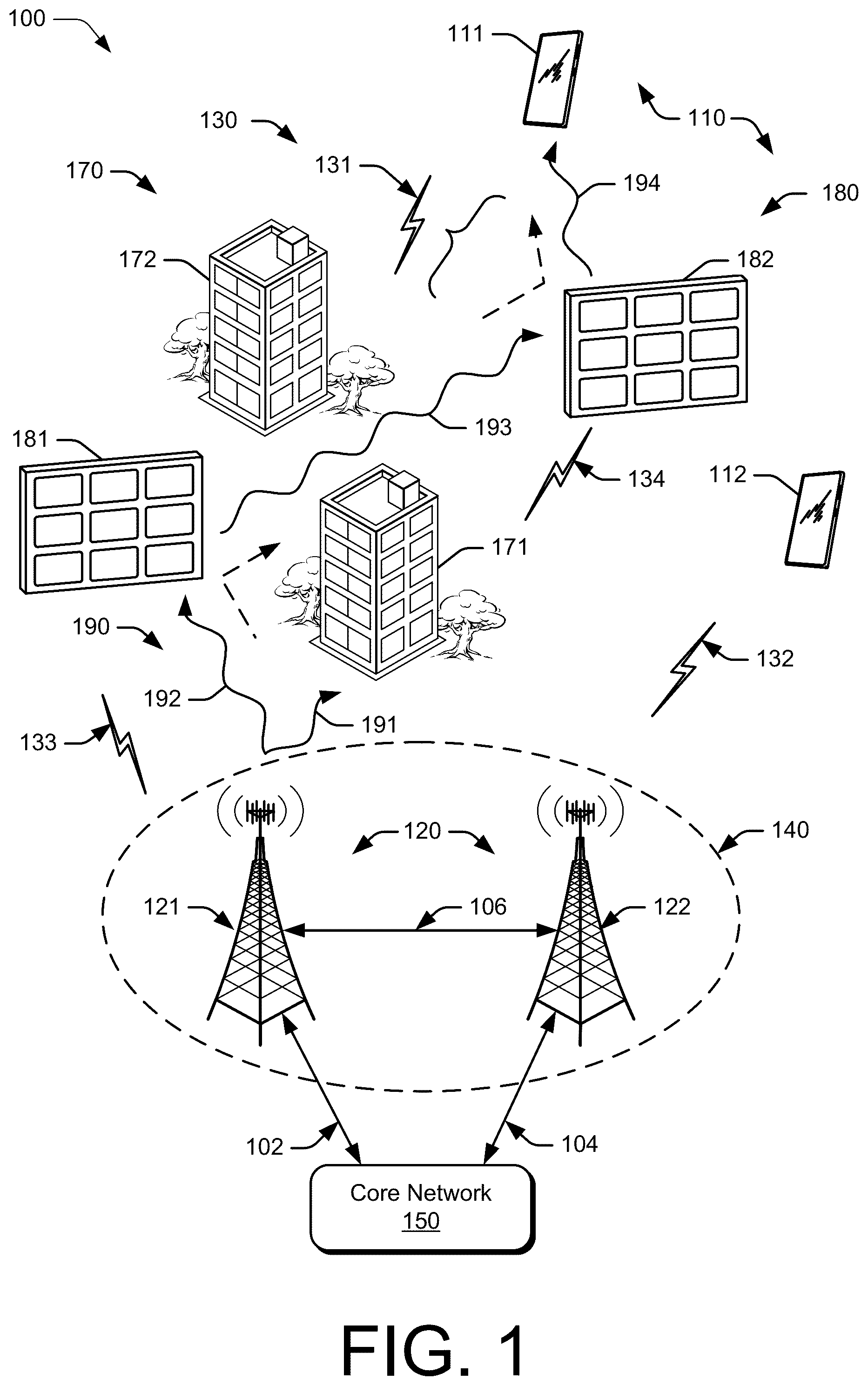 Patent US12316404 Figure 1 – Multi-adaptive phase-changing device communications