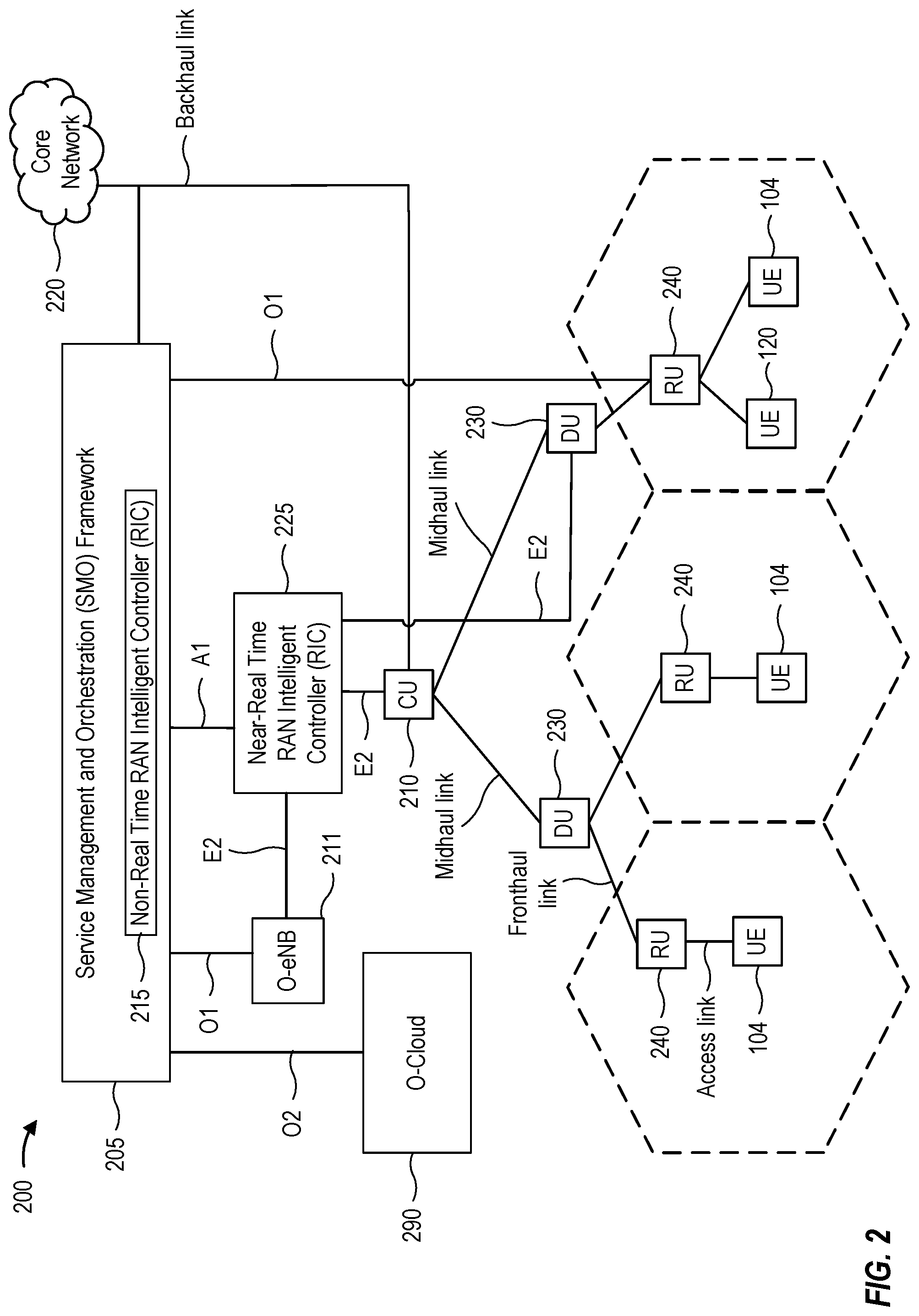 Patent US12316424 Figure 2 – Centralized beam determination for full duplex communications