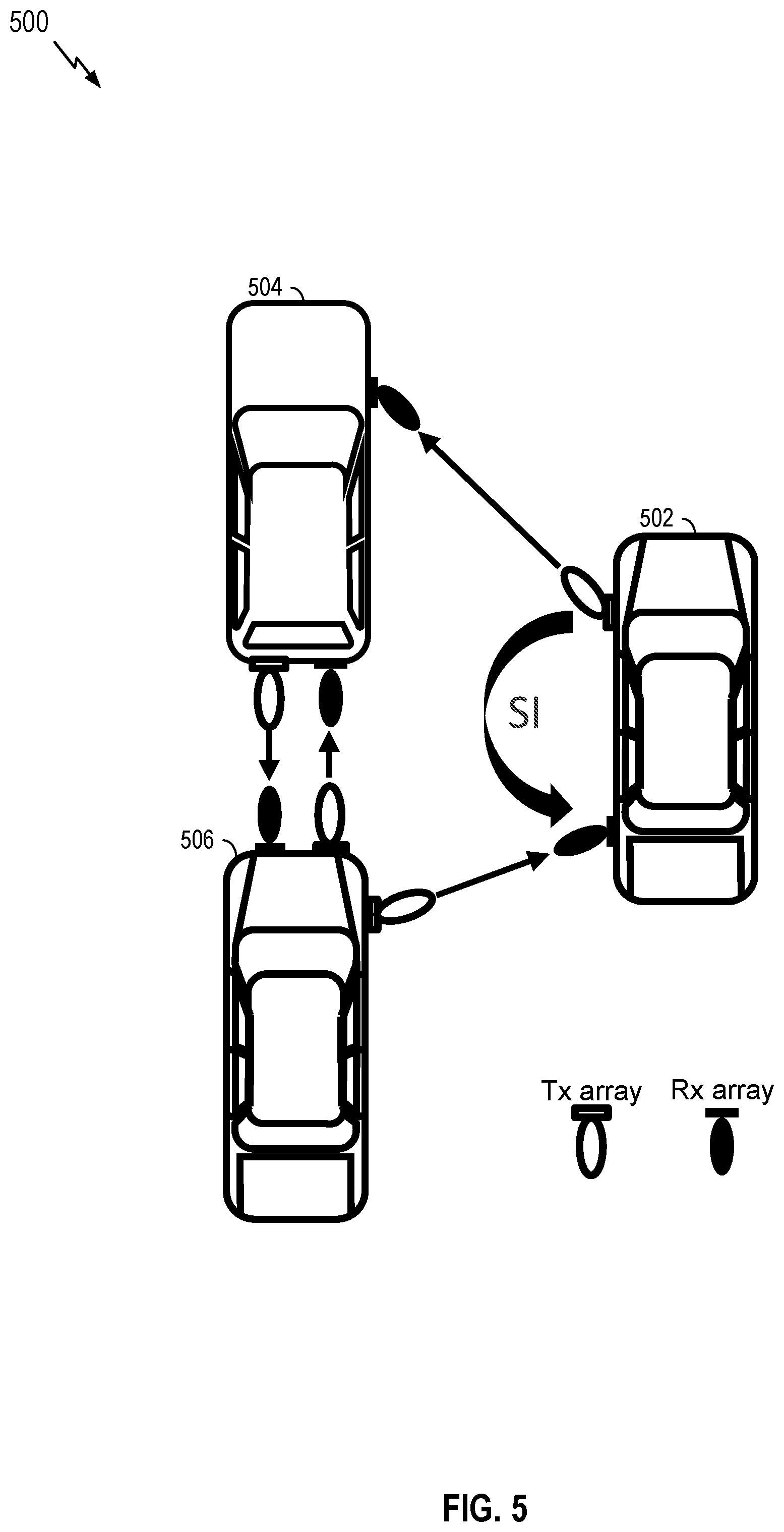 Patent US12316424 Figure 5 – Centralized beam determination for full duplex communications
