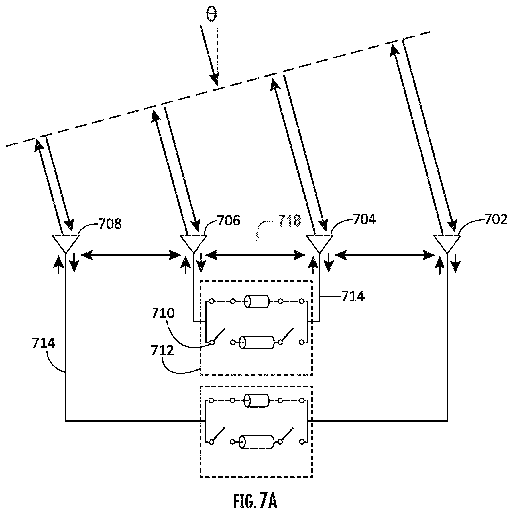 Patent US12316435 Figure 7 – Passive backscattering beamformer based on large-area electronics