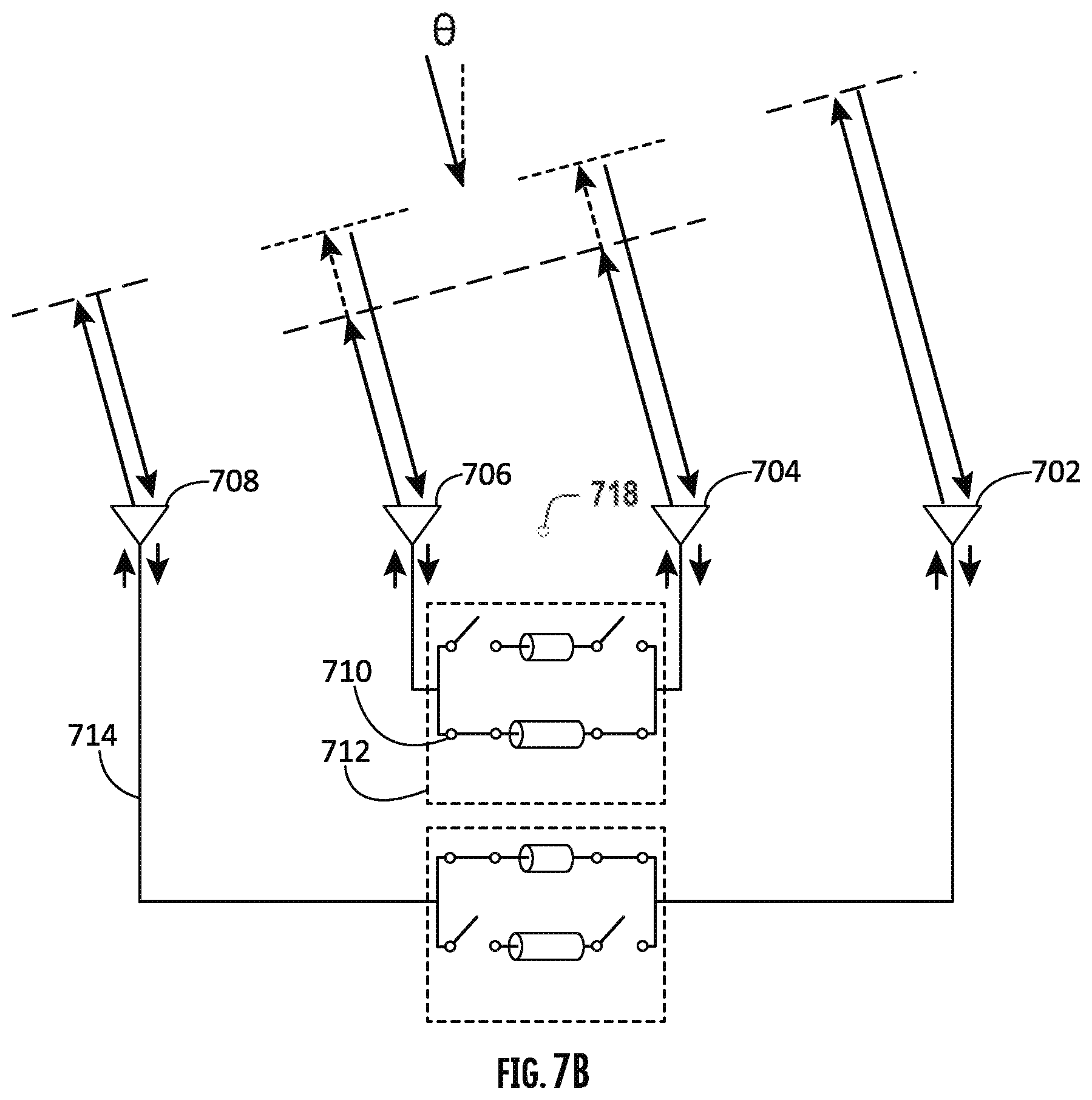 Patent US12316435 Figure 8 – Passive backscattering beamformer based on large-area electronics