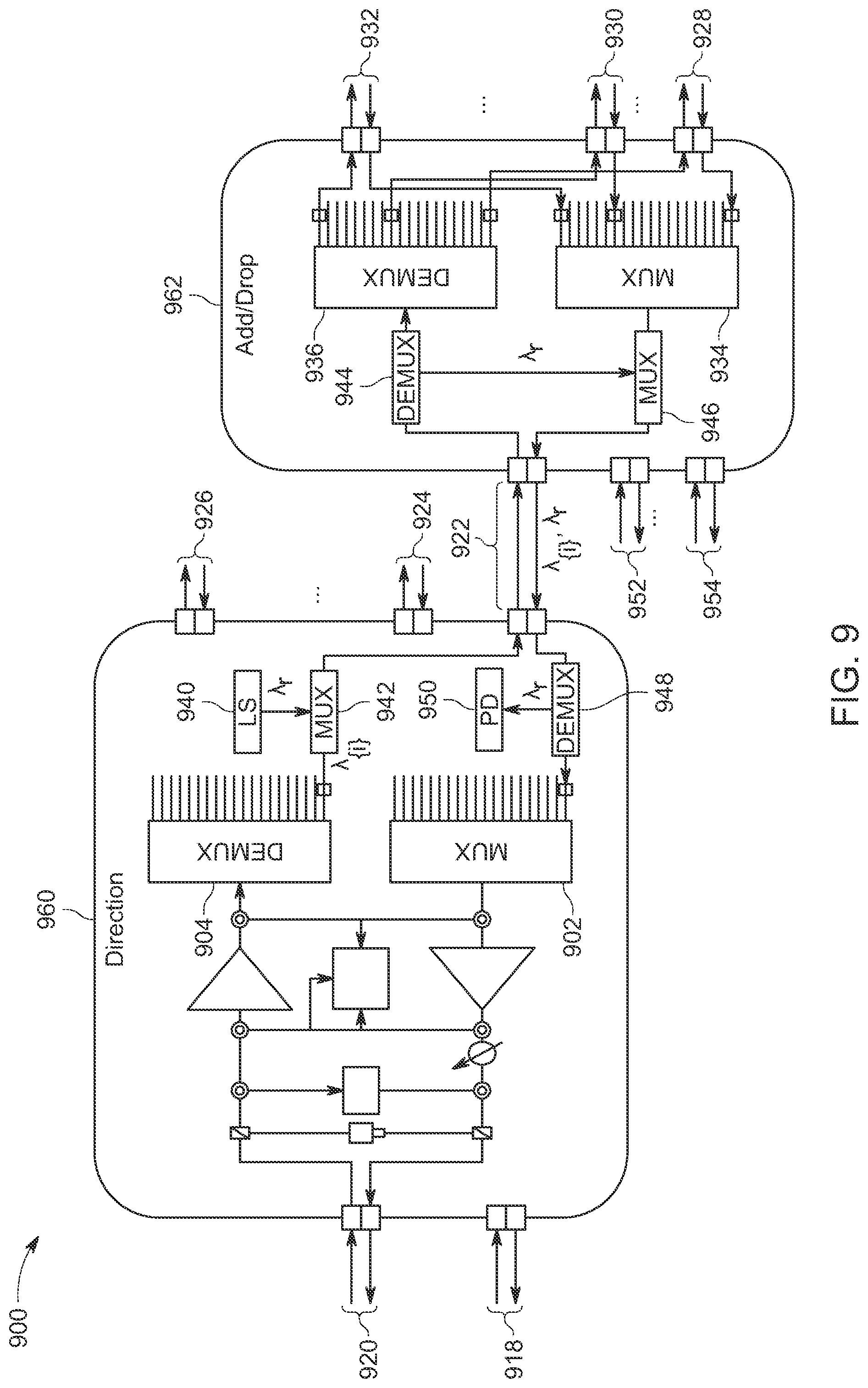 Patent US12316441 Figure 9 – Identifying and monitoring connections in an optical system
