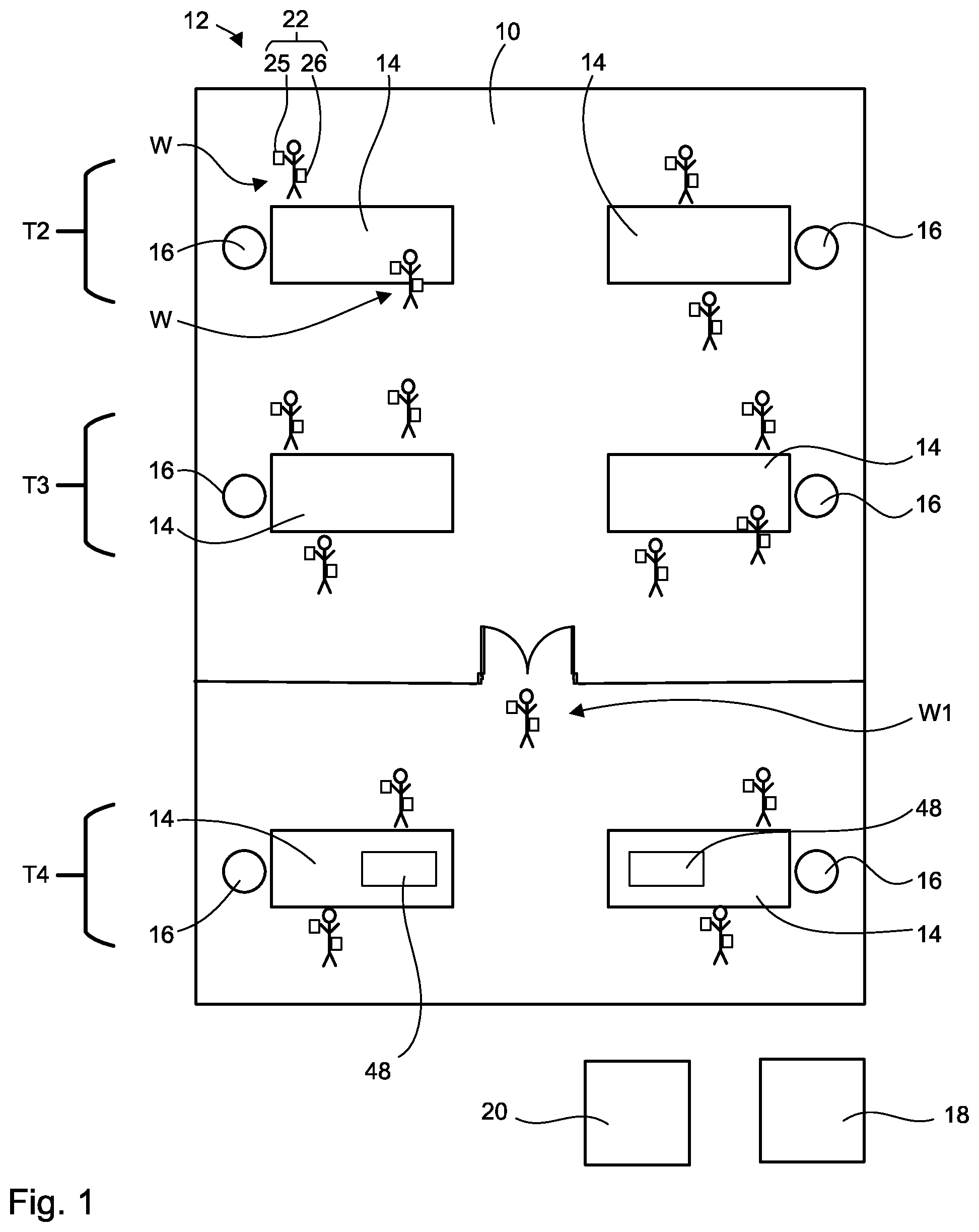 Patent US12316501 Figure 1 – Method for configuring a wearable user equipment, wearable user equipment as well as work system