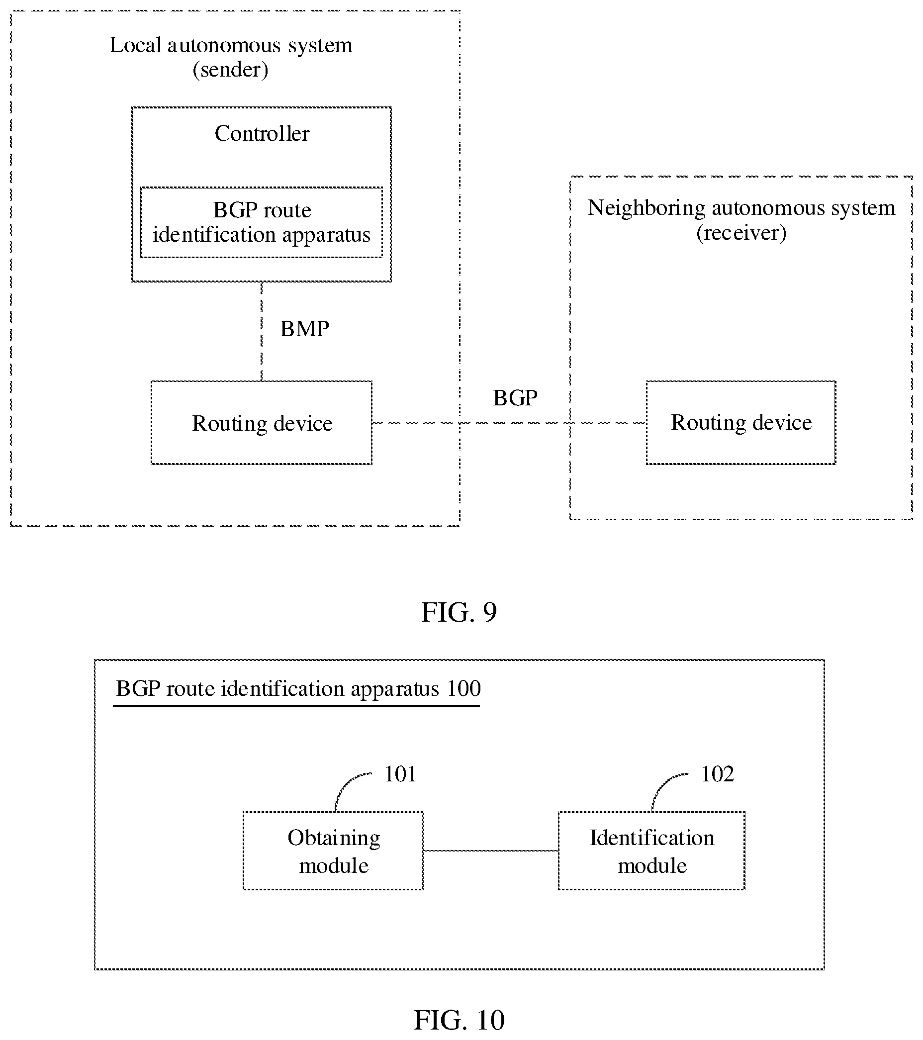 Patent US12316526 Figure 5 – BGP route identification method, apparatus, and device