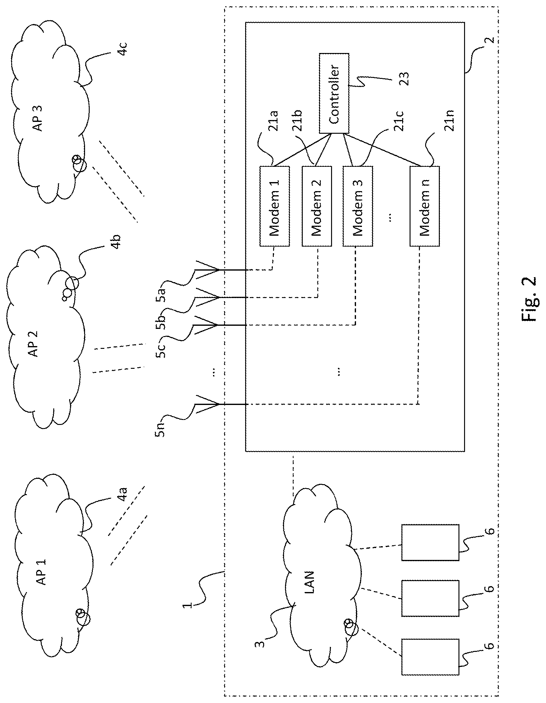 Patent US12316574 Figure 2 – Wireless communication system for an evacuated tube transportation system