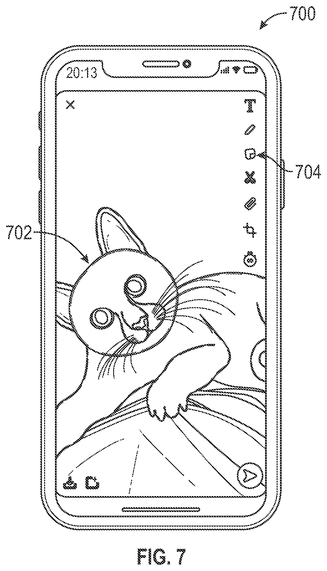 Patent US12316587 Figure 7 – Invitation media overlays for private collections of media content items