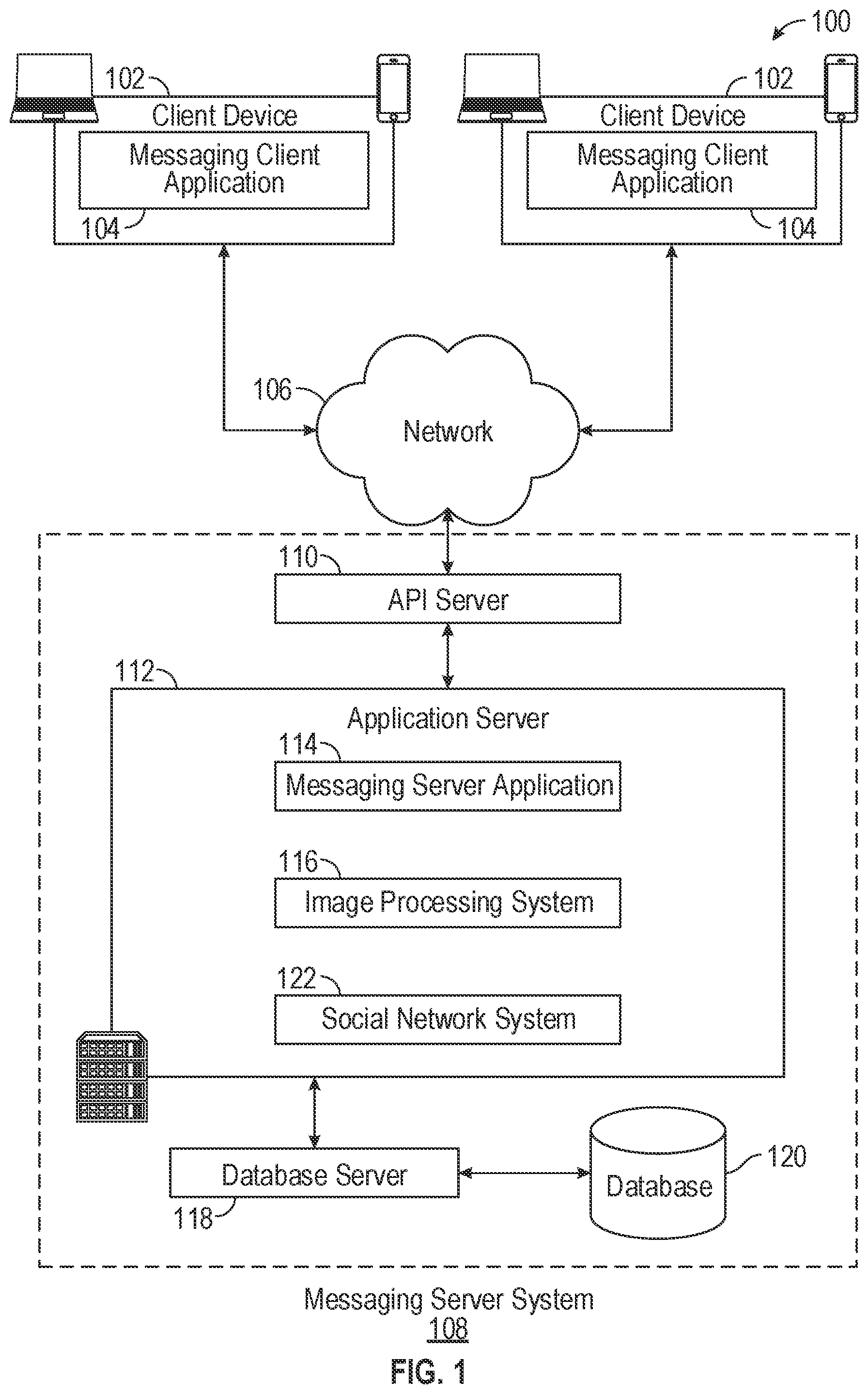 Patent US12316589 Figure 1 – Generating and displaying customized avatars in media overlays