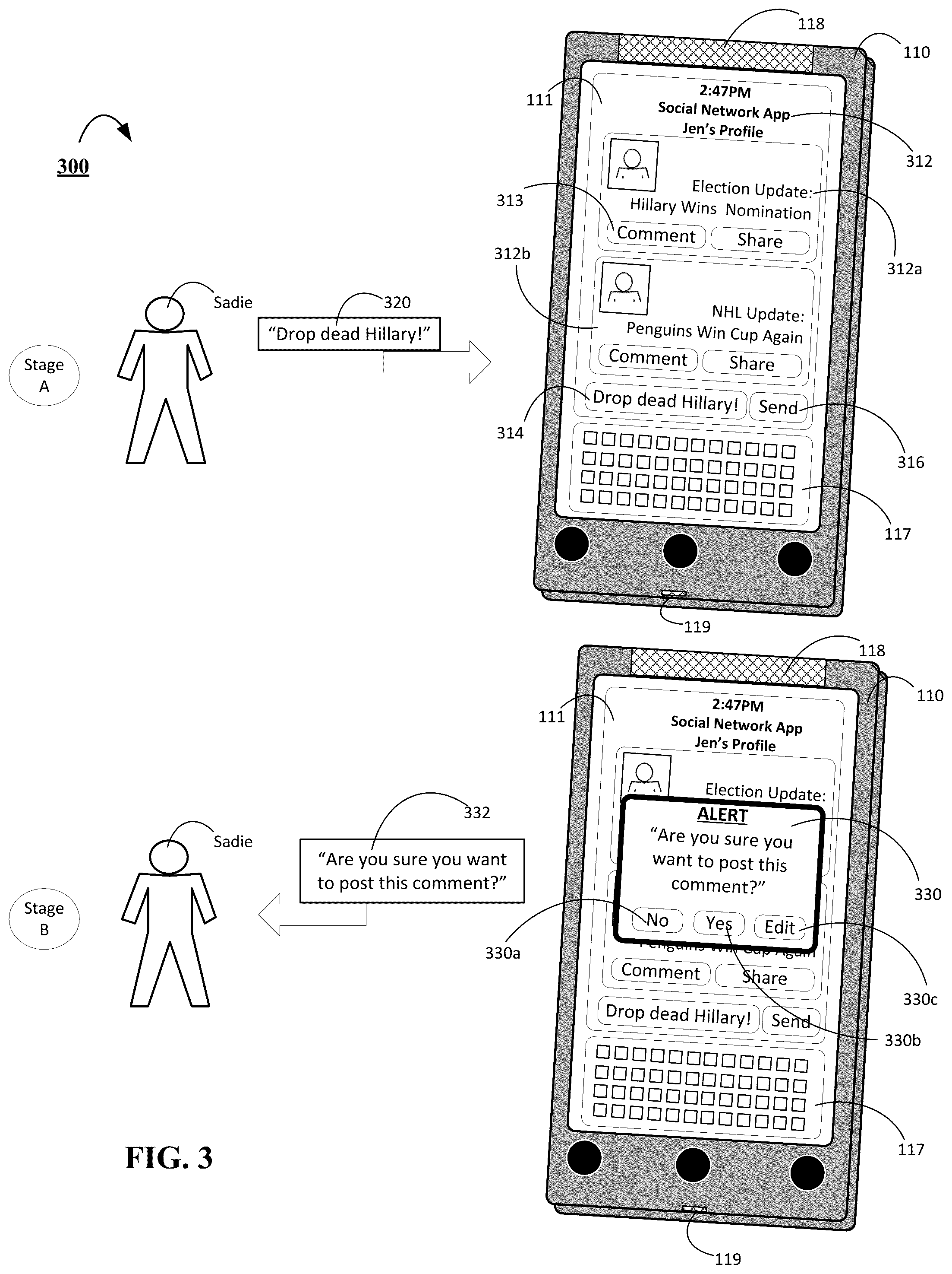Patent US12316592 Figure 3 – System and methods for annotating offensive content