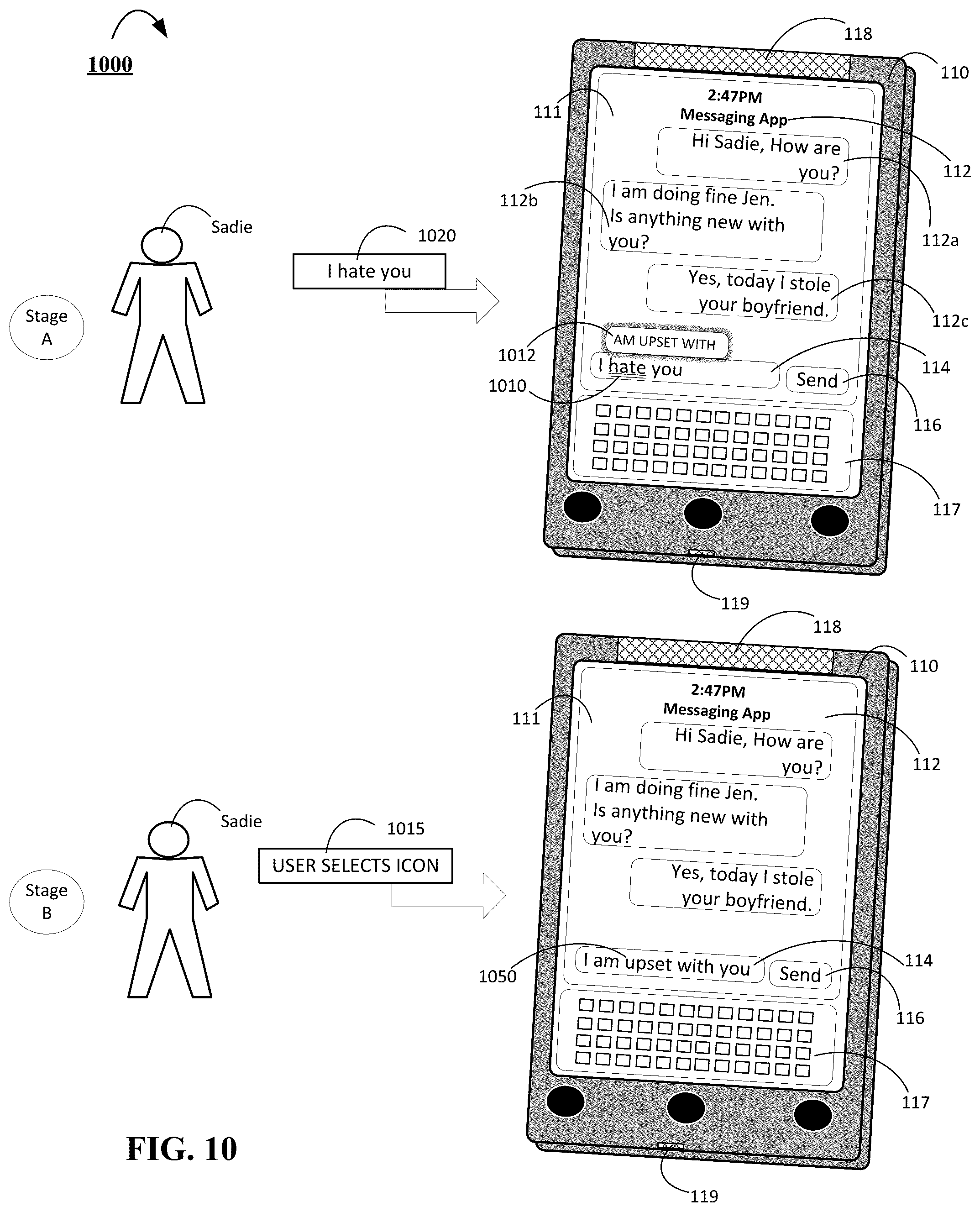 Patent US12316592 Figure 10 – System and methods for annotating offensive content