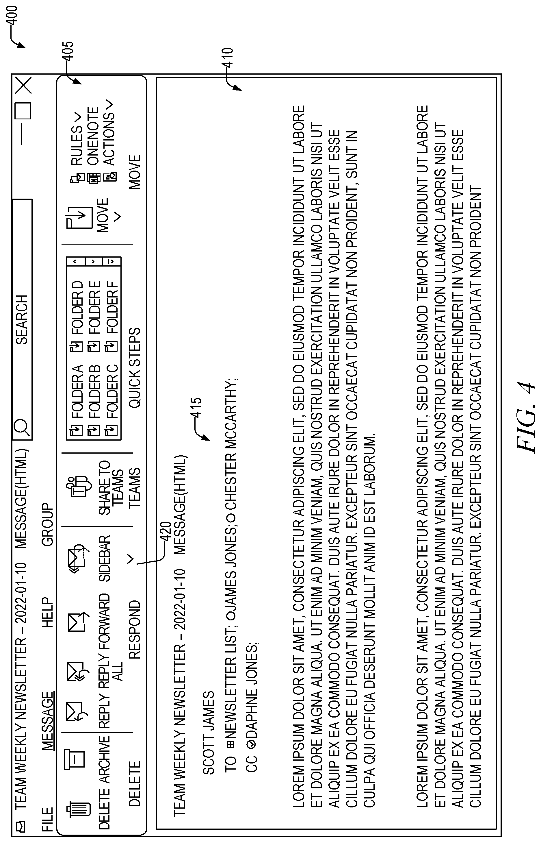Patent US12316593 Figure 4 – Fork and return point selection for sidebar communication threads