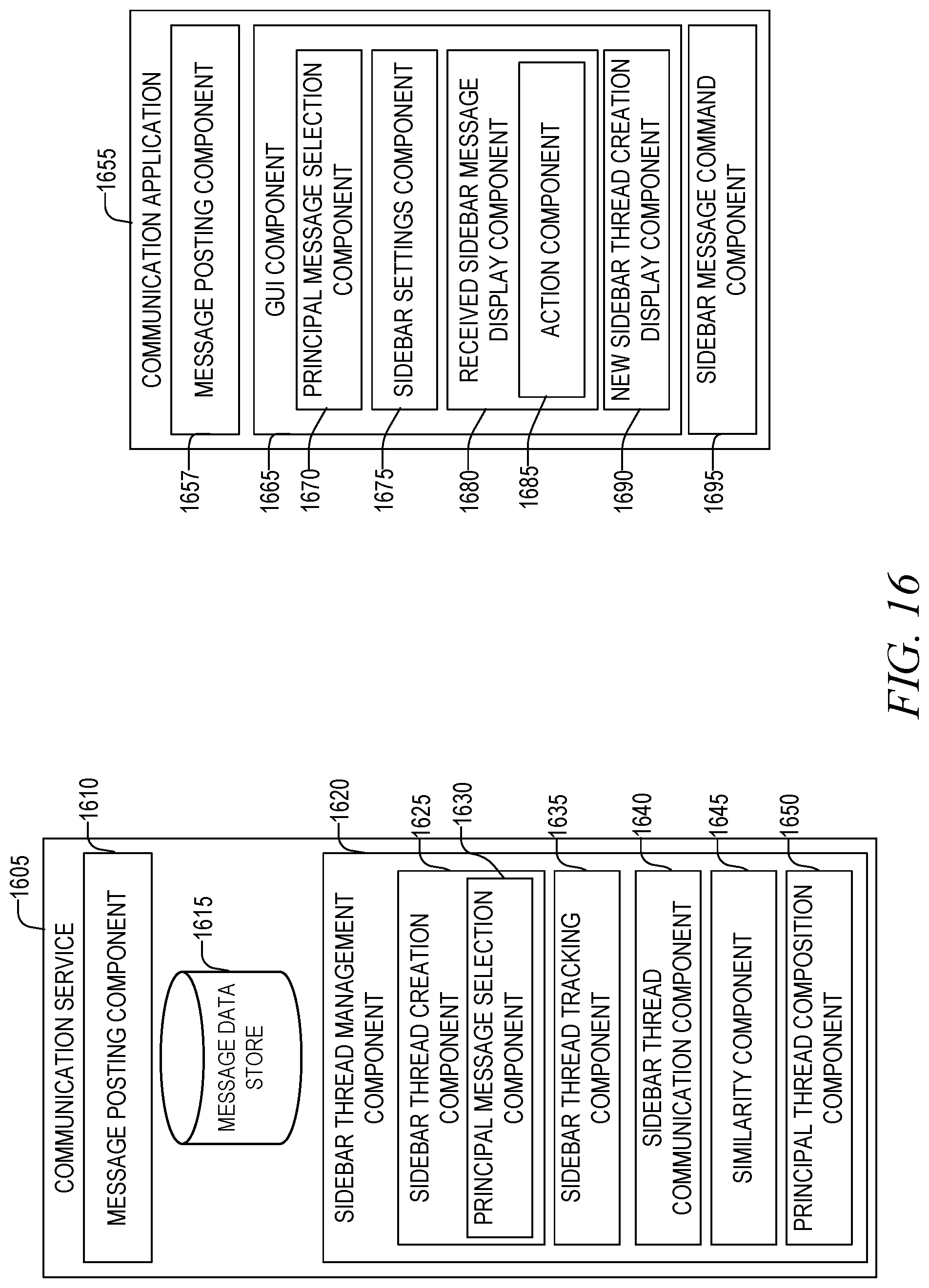 Patent US12316593 Figure 16 – Fork and return point selection for sidebar communication threads