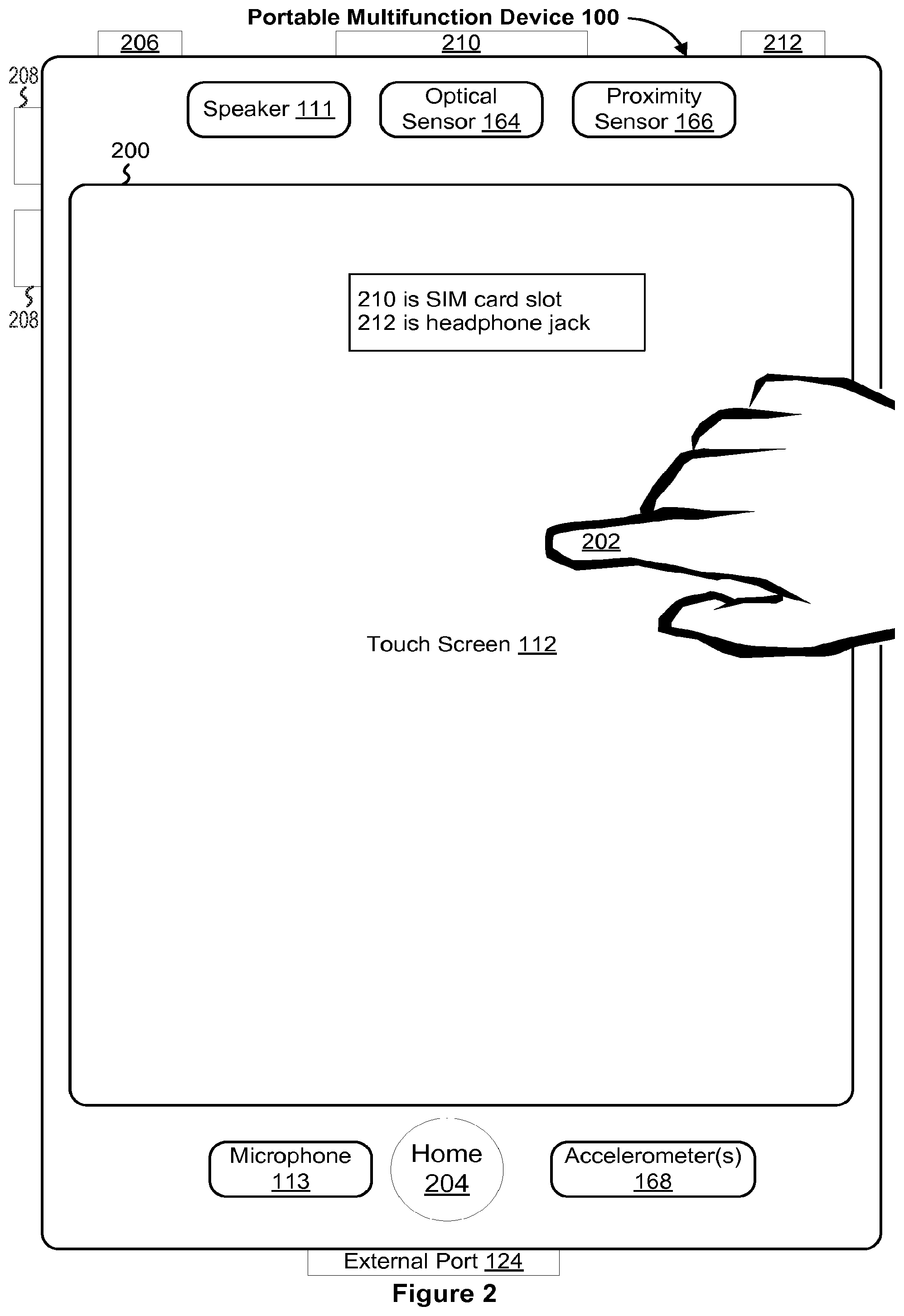 Patent US12316596 Figure 3 – Portable multifunction device, method, and graphical user interface for an email client