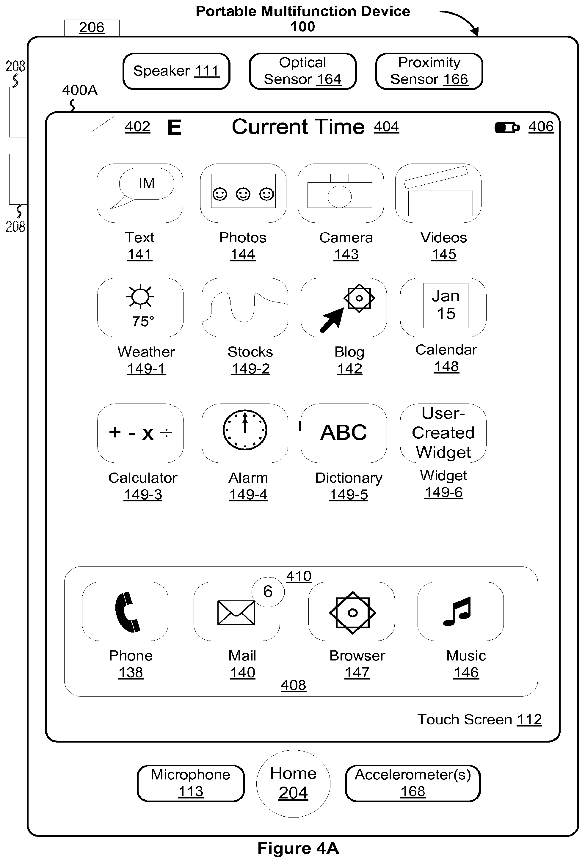 Patent US12316596 Figure 5 – Portable multifunction device, method, and graphical user interface for an email client