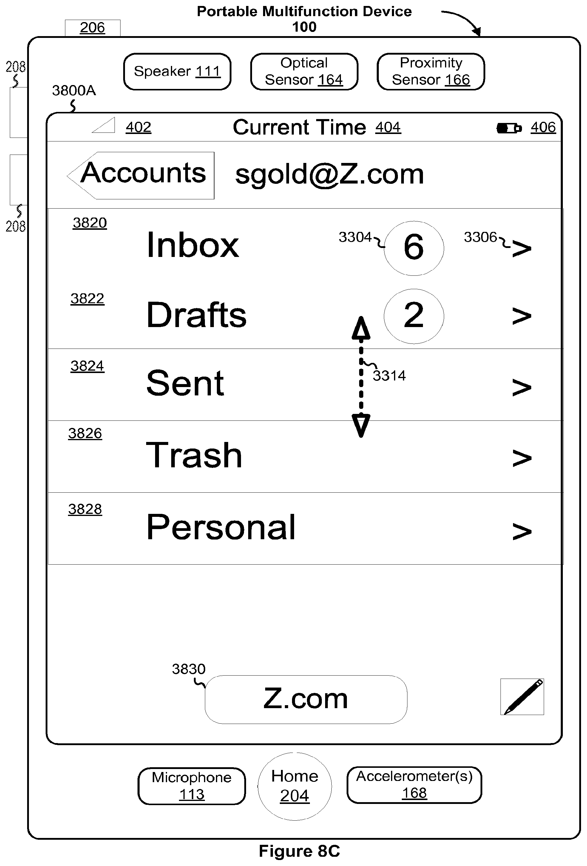 Patent US12316596 Figure 18 – Portable multifunction device, method, and graphical user interface for an email client