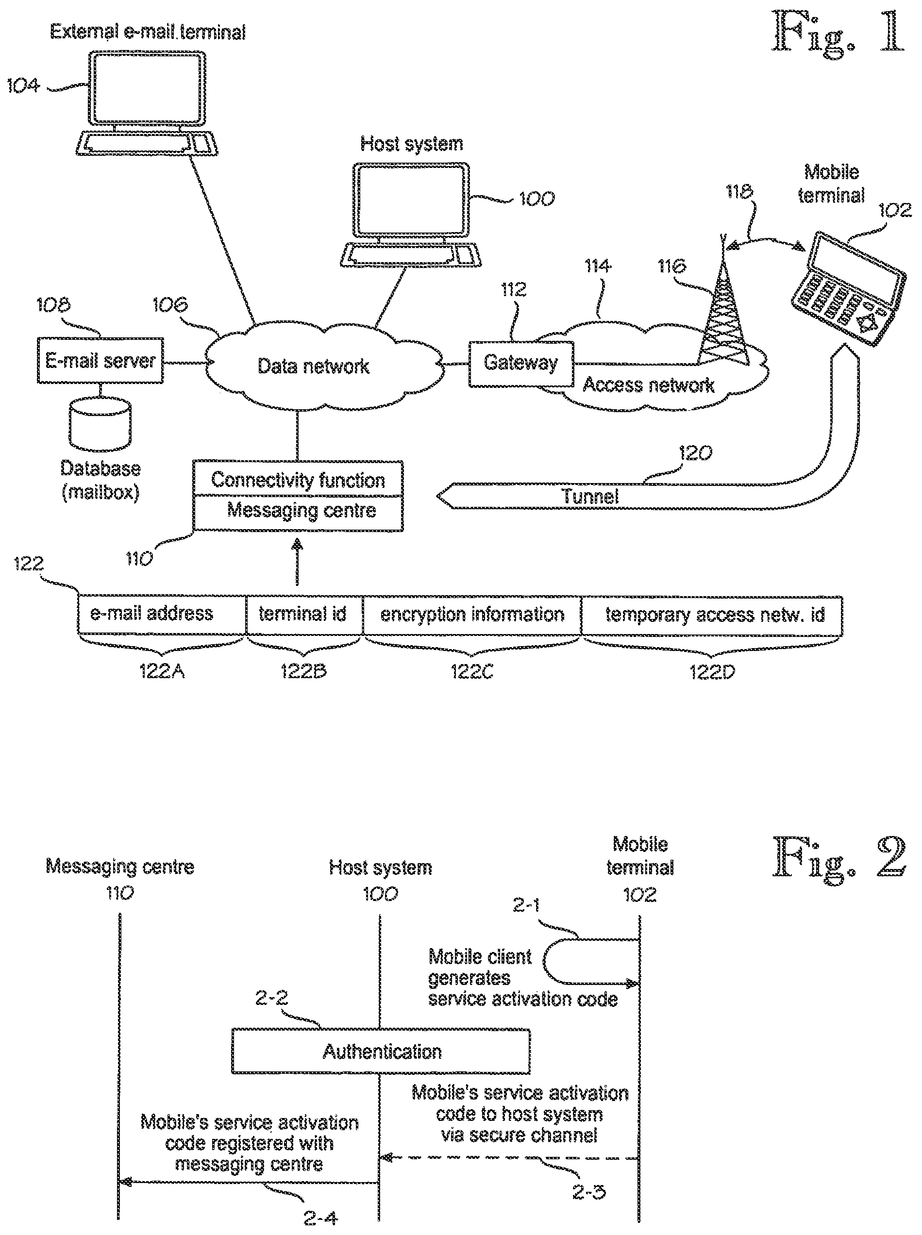 Patent US12316598 Figure 1 – Messaging centre for forwarding e-mail