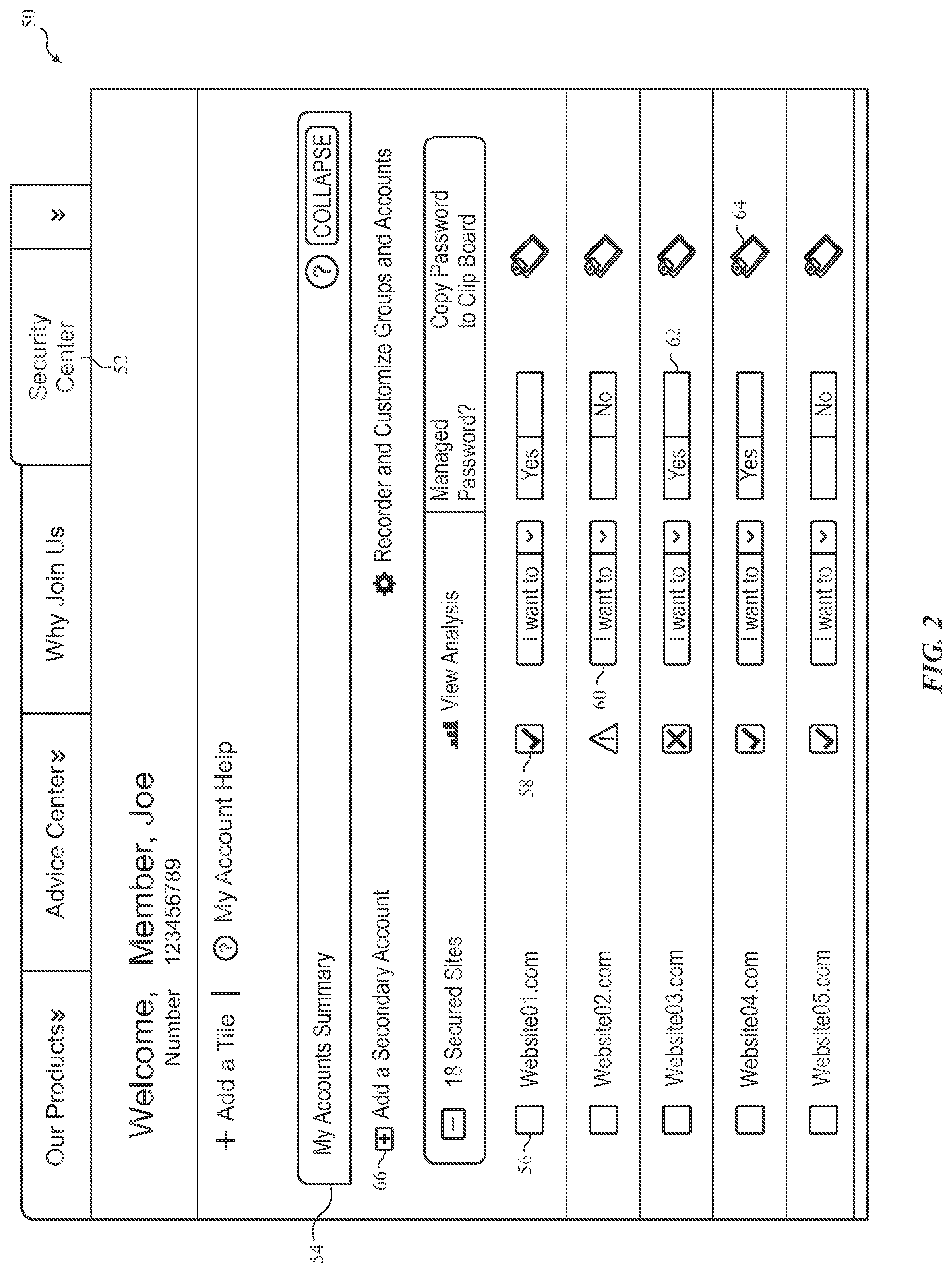 Patent US12316625 Figure 2 – Online security center
