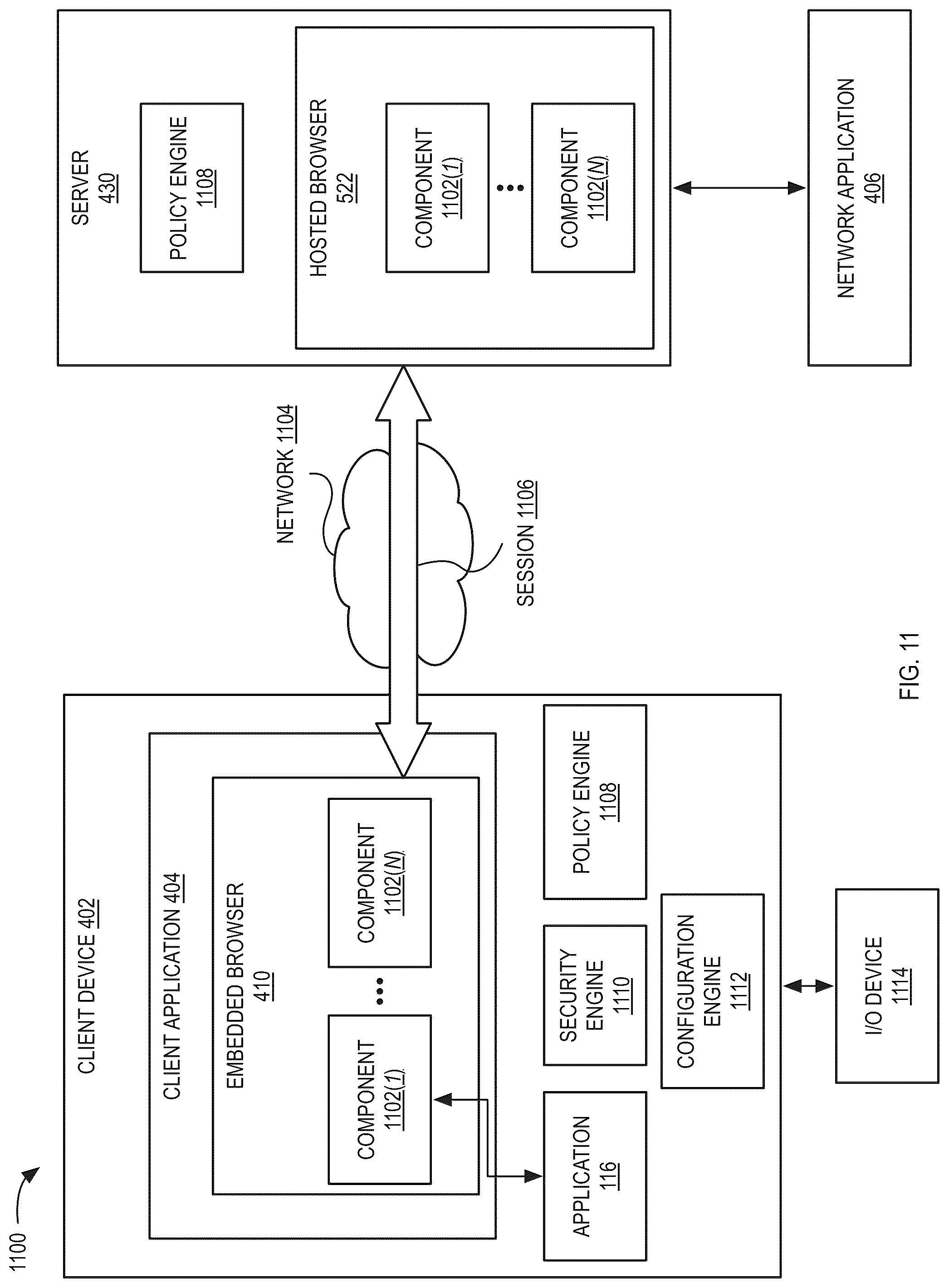 Patent US12316642 Figure 11 – Systems and methods for securely managing browser plugins via embedded browser