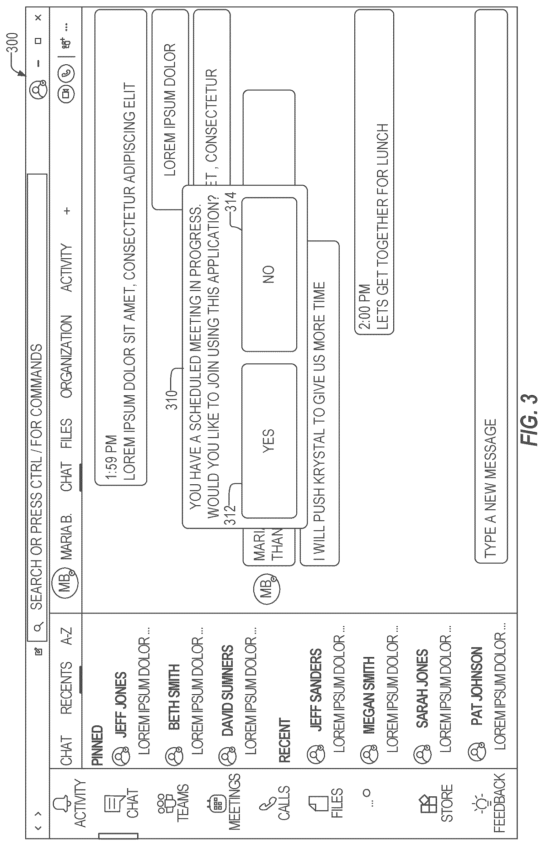 Patent US12316708 Figure 3 – Server initiated communication session join after endpoint status check failure
