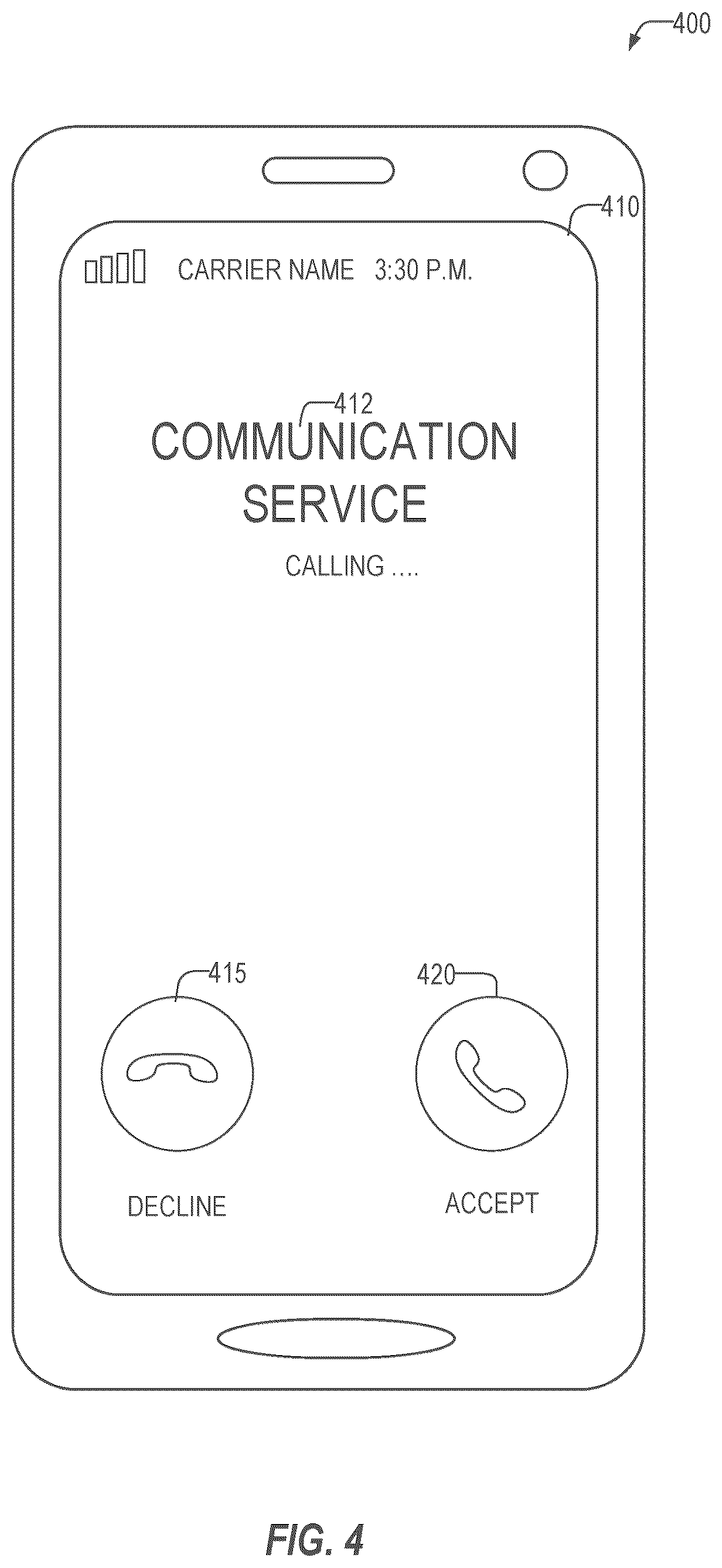 Patent US12316708 Figure 4 – Server initiated communication session join after endpoint status check failure