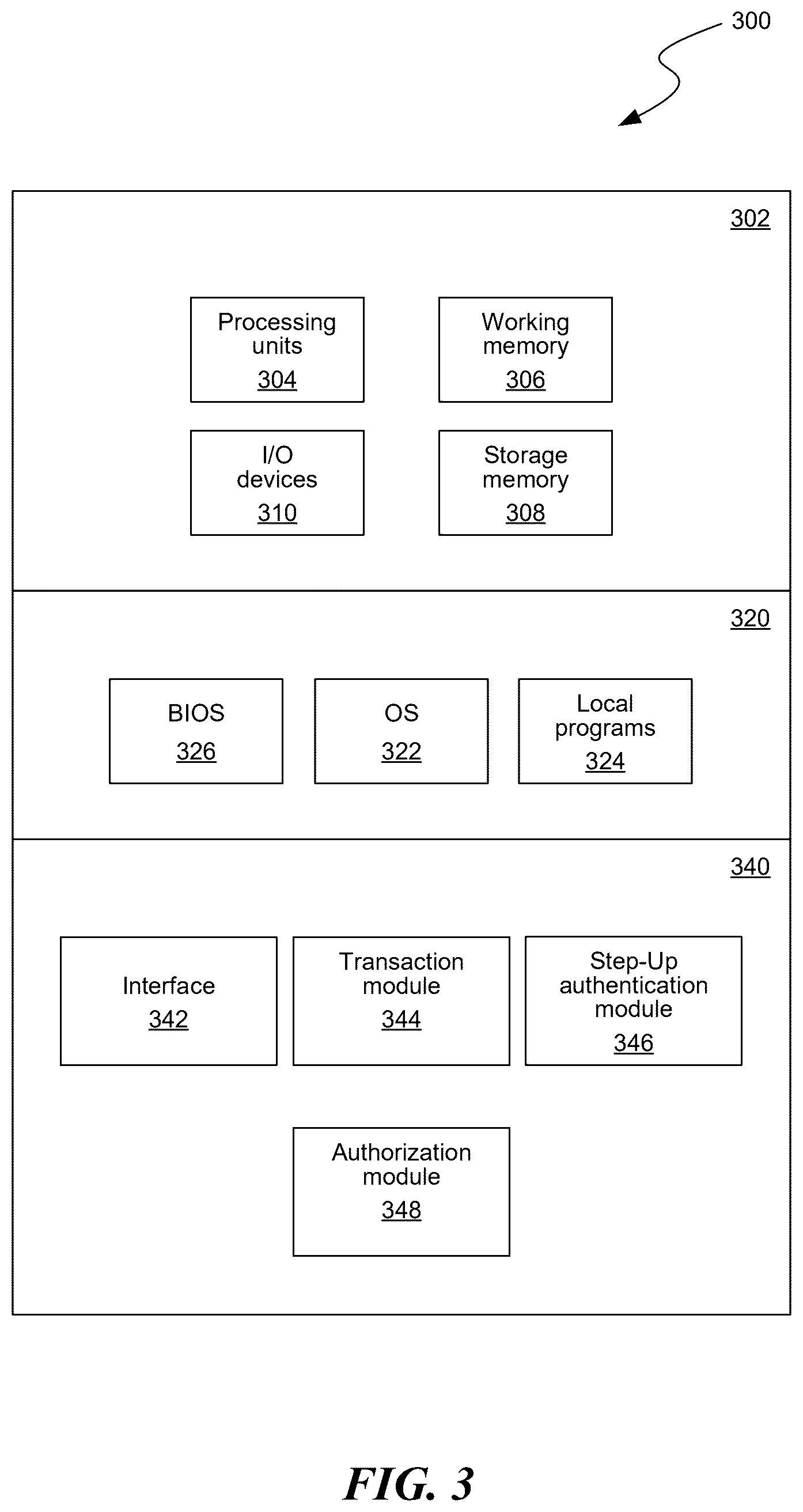 Patent US12316766 Figure 3 – Asynchronous step-up authentication for client applications