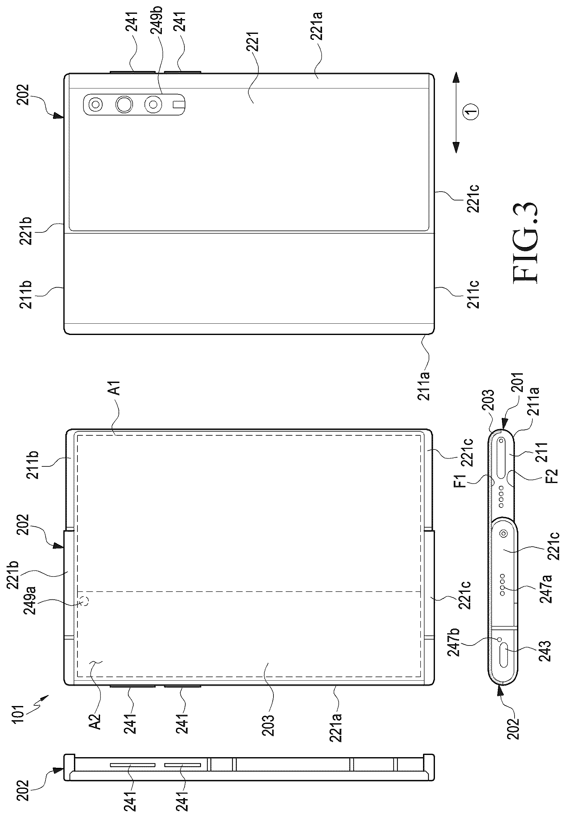 Patent US12316792 Figure 3 – Antenna structure and electronic device including same