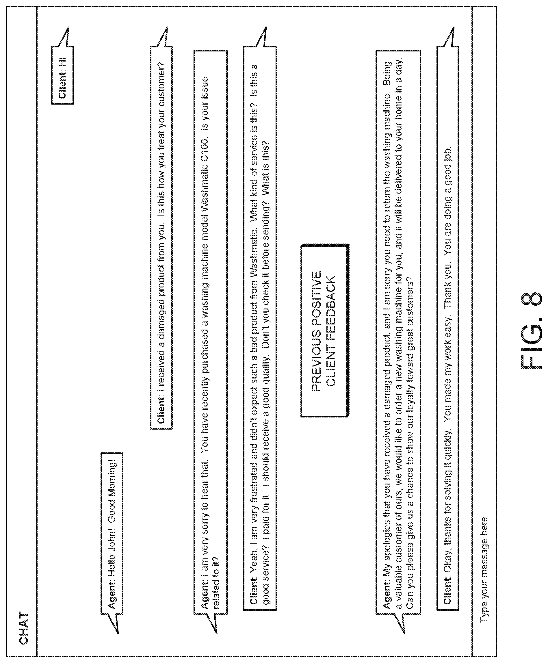 Patent US12316807 Figure 8 – Technologies for agent interaction analysis using artificial intelligence