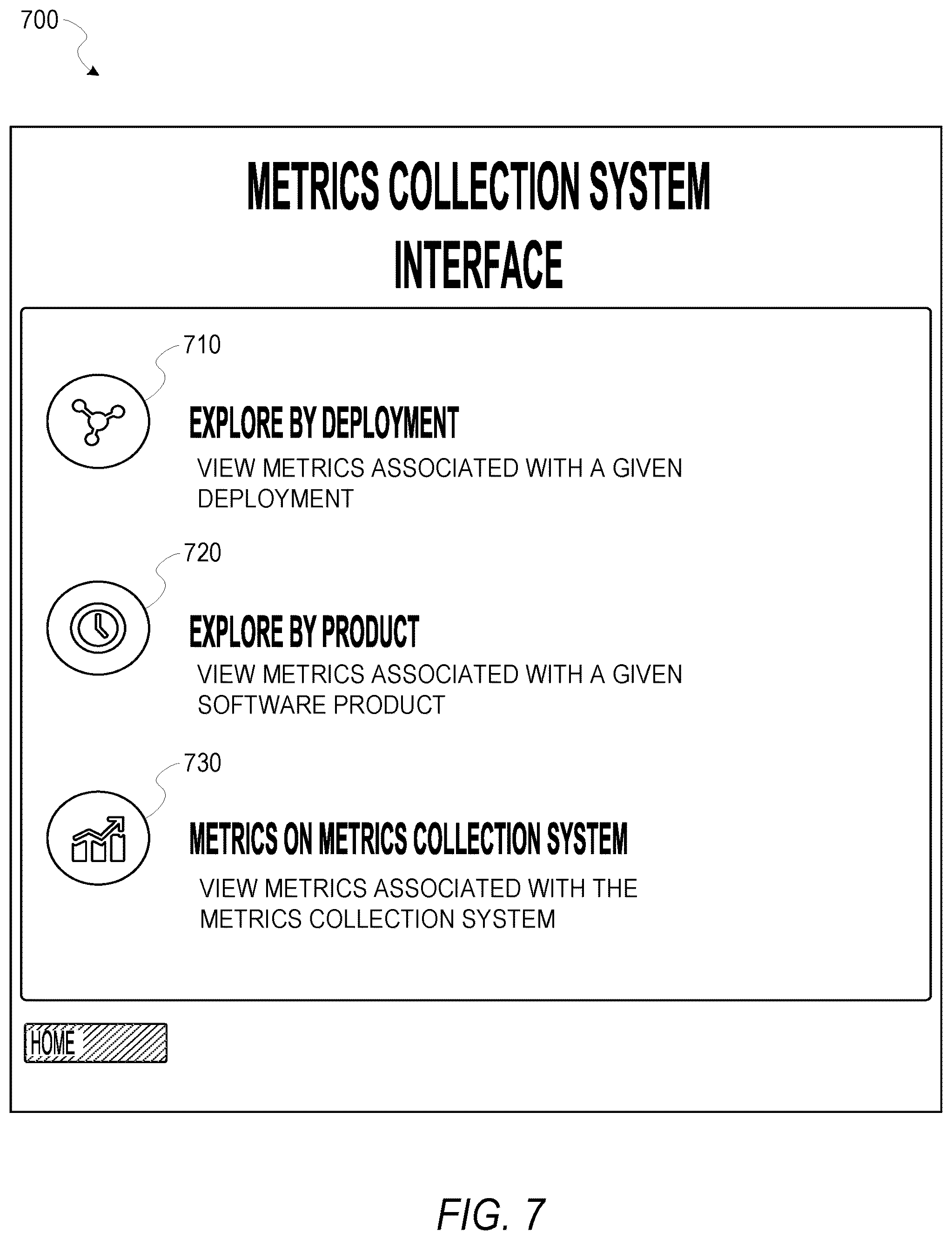 Patent US12316812 Figure 7 – System to collect and visualize software usage metrics