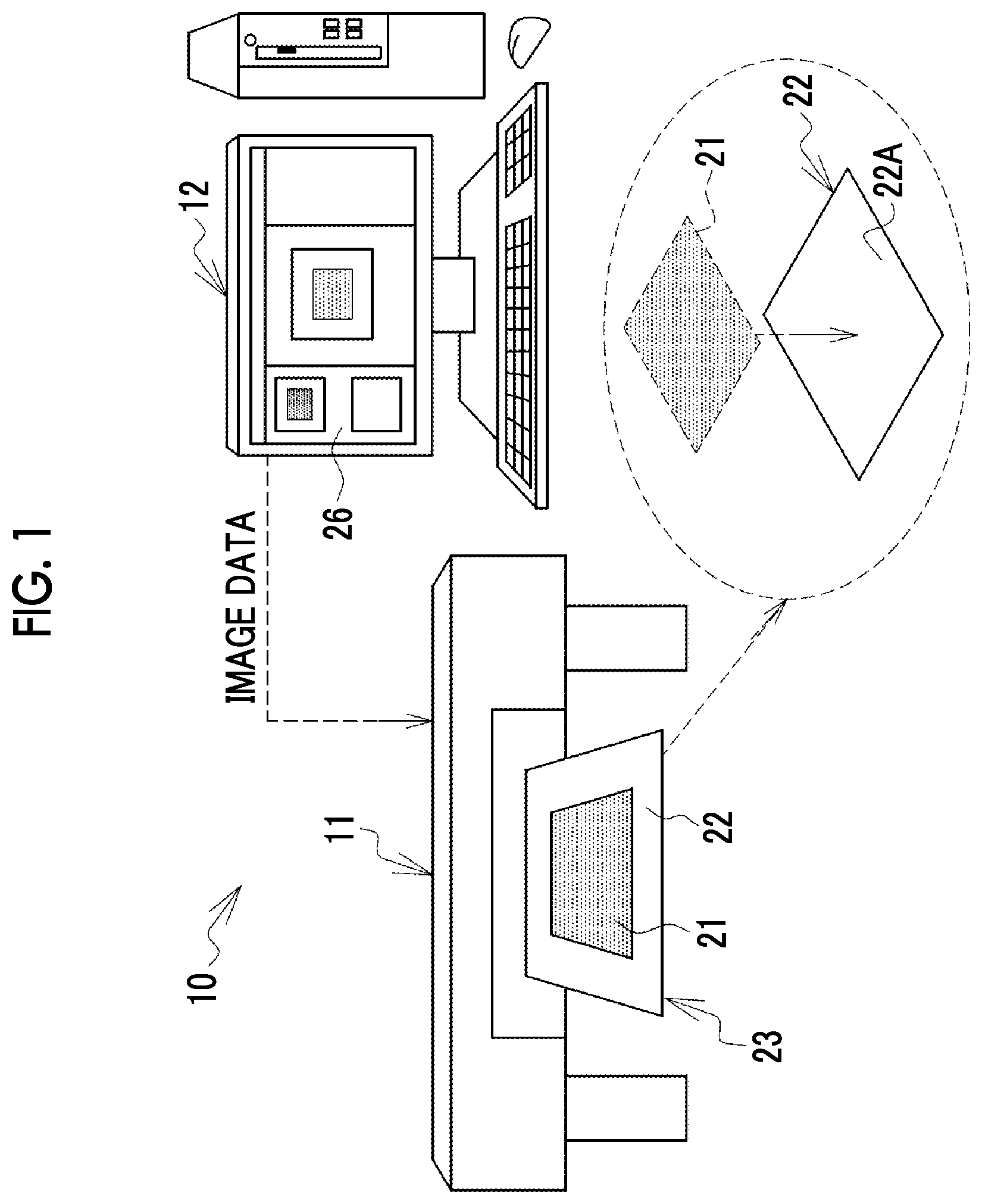 Patent US12316813 Figure 1 – Controlling display of preview print images at different angles of visual recognition by performing color conversion corresponding to the structural color ink