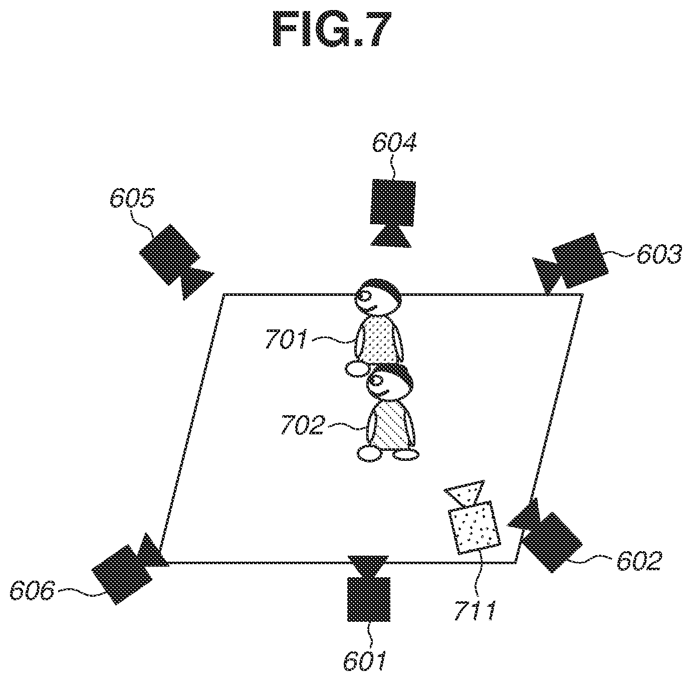 Patent US12316820 Figure 7 – Image processing apparatus, method, system, and storage medium to generate a virtual viewpoint image based on a captured image