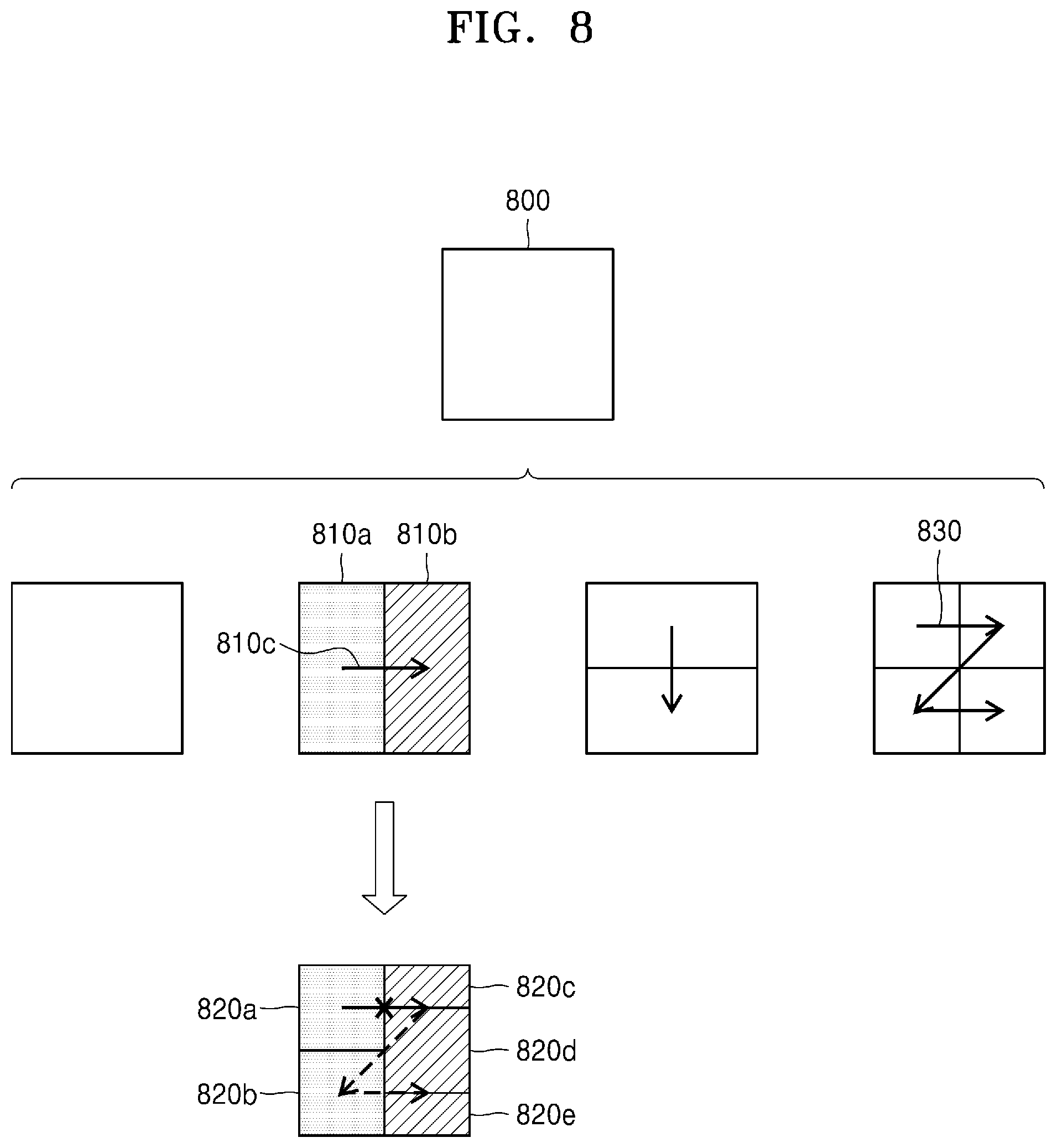 Patent US12316840 Figure 8 – Method and device for encoding video having block size set for each block shape, and method and device for decoding video