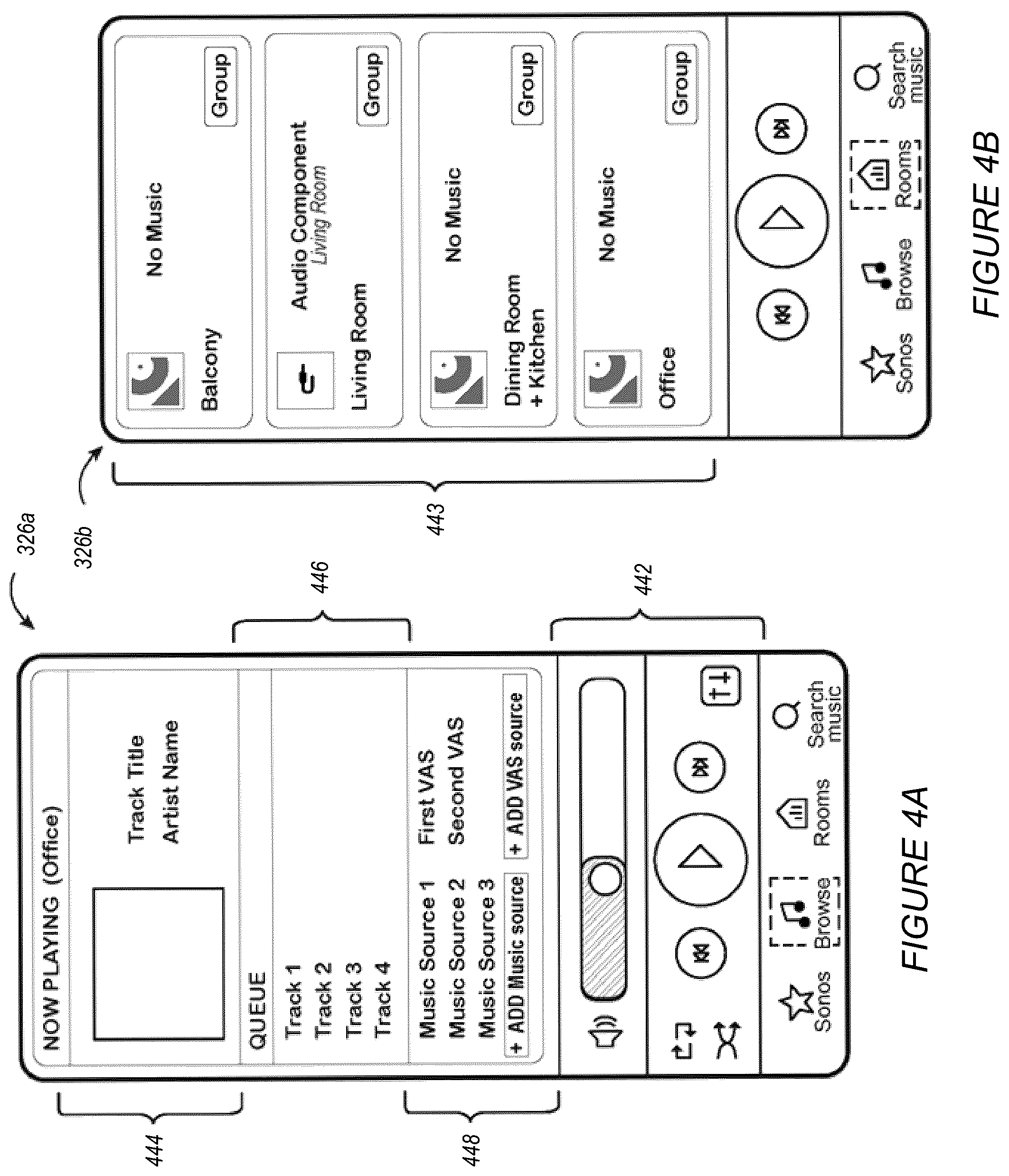 Patent US12316885 Figure 4 – Temporary configuration of a media playback system