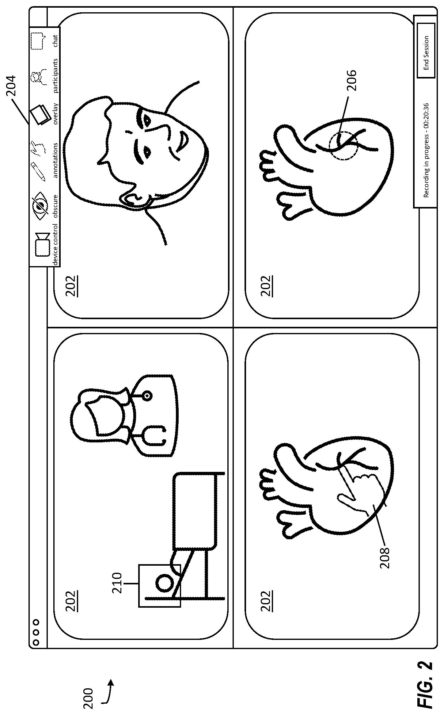 Patent US12316886 Figure 2 – Hybrid media distribution for telehealth sessions