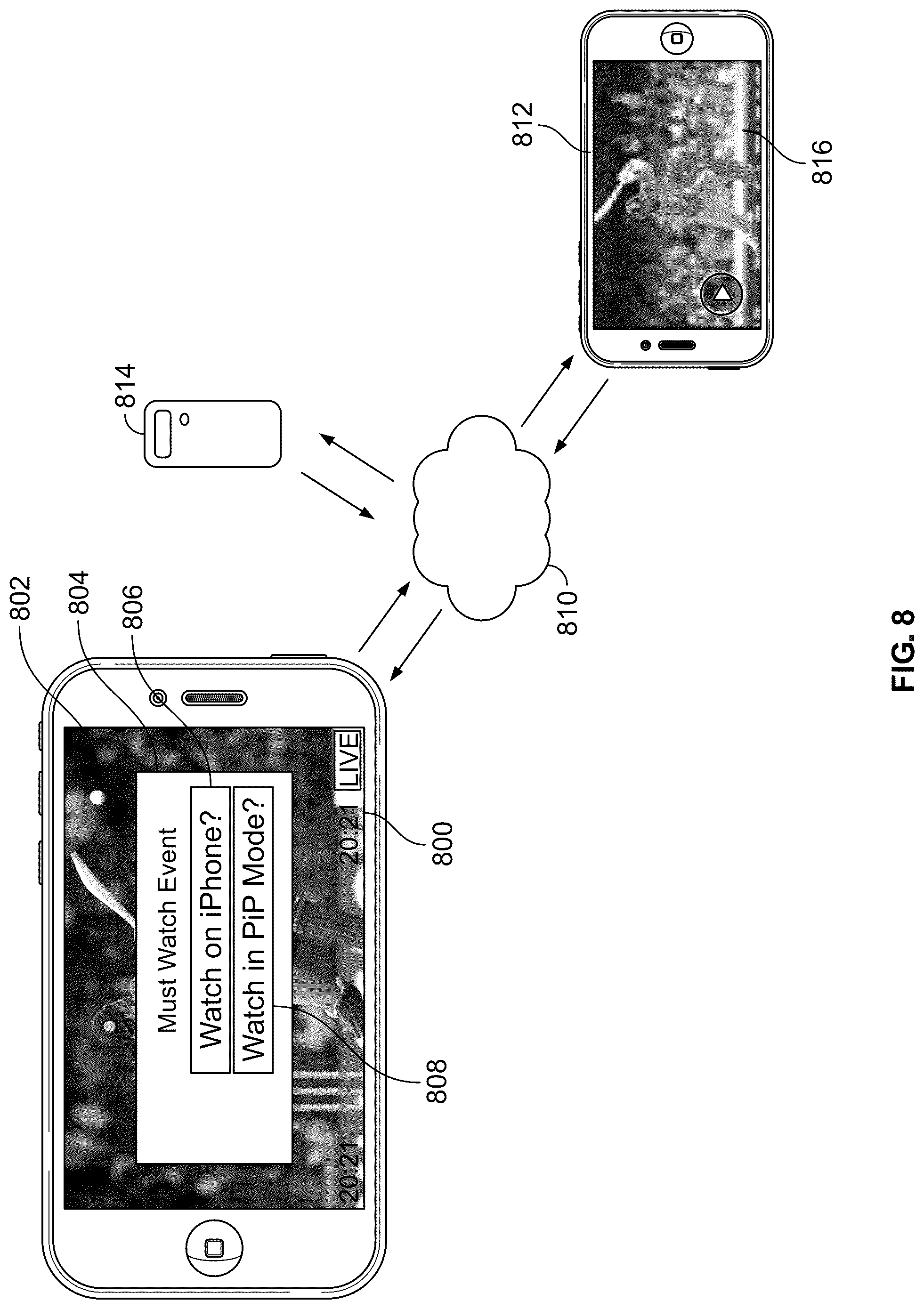 Patent US12316907 Figure 8 – Systems and methods for automatically generating content items from identified events